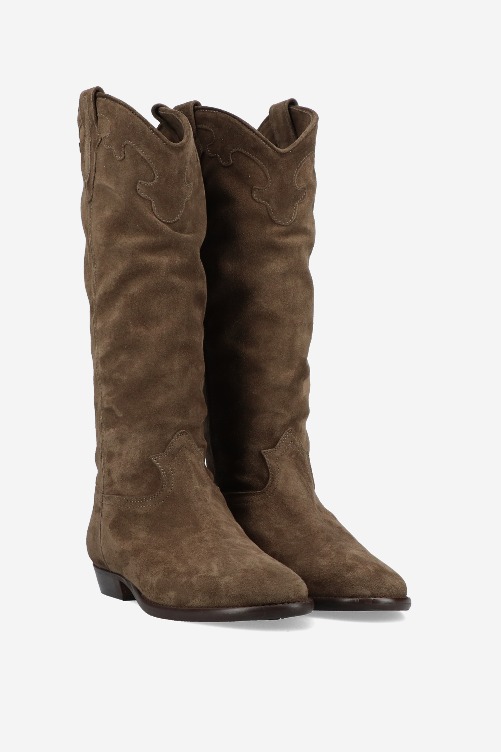 Suede cowboy boots