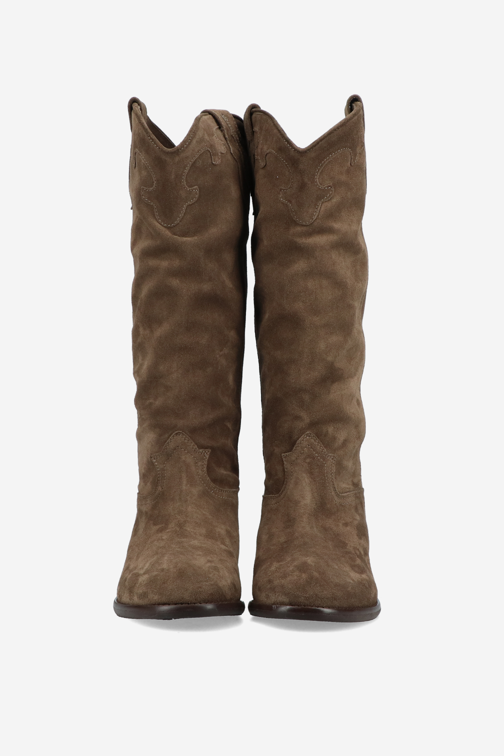 Suede cowboy boots