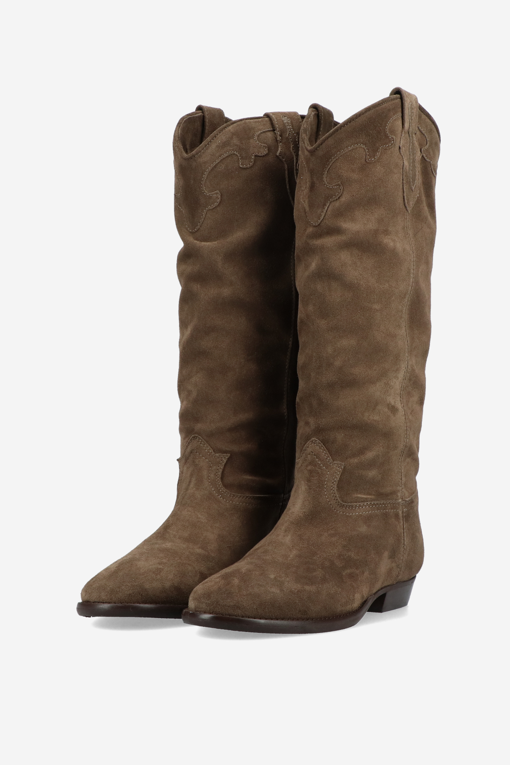 Suede cowboy boots