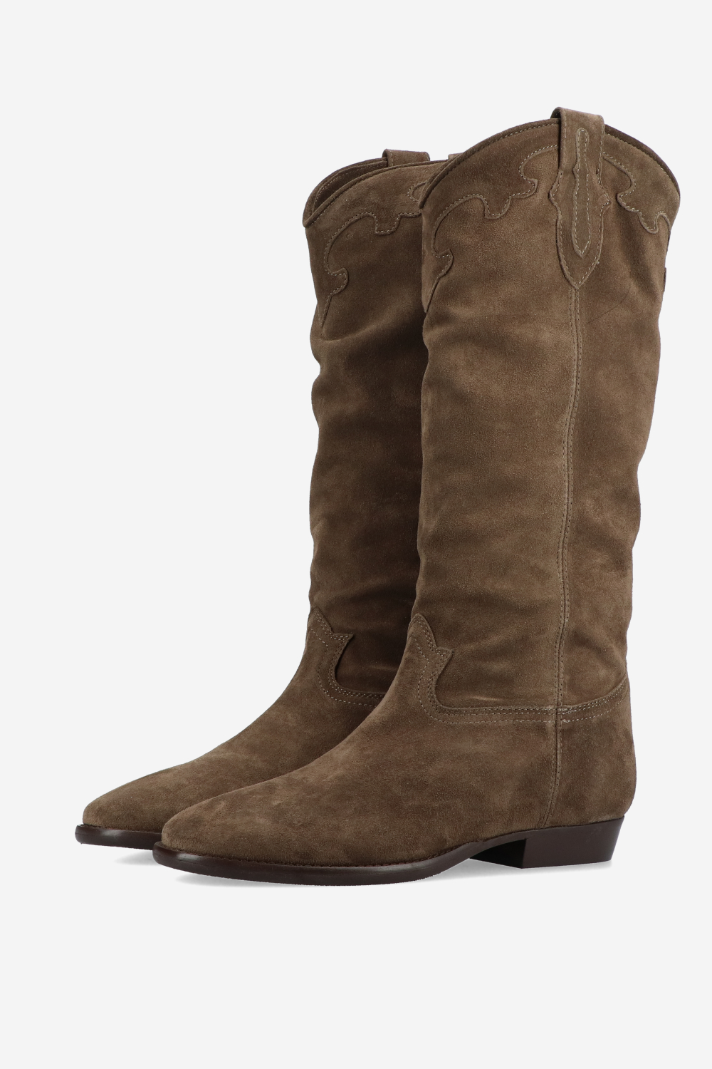 Suede cowboy boots
