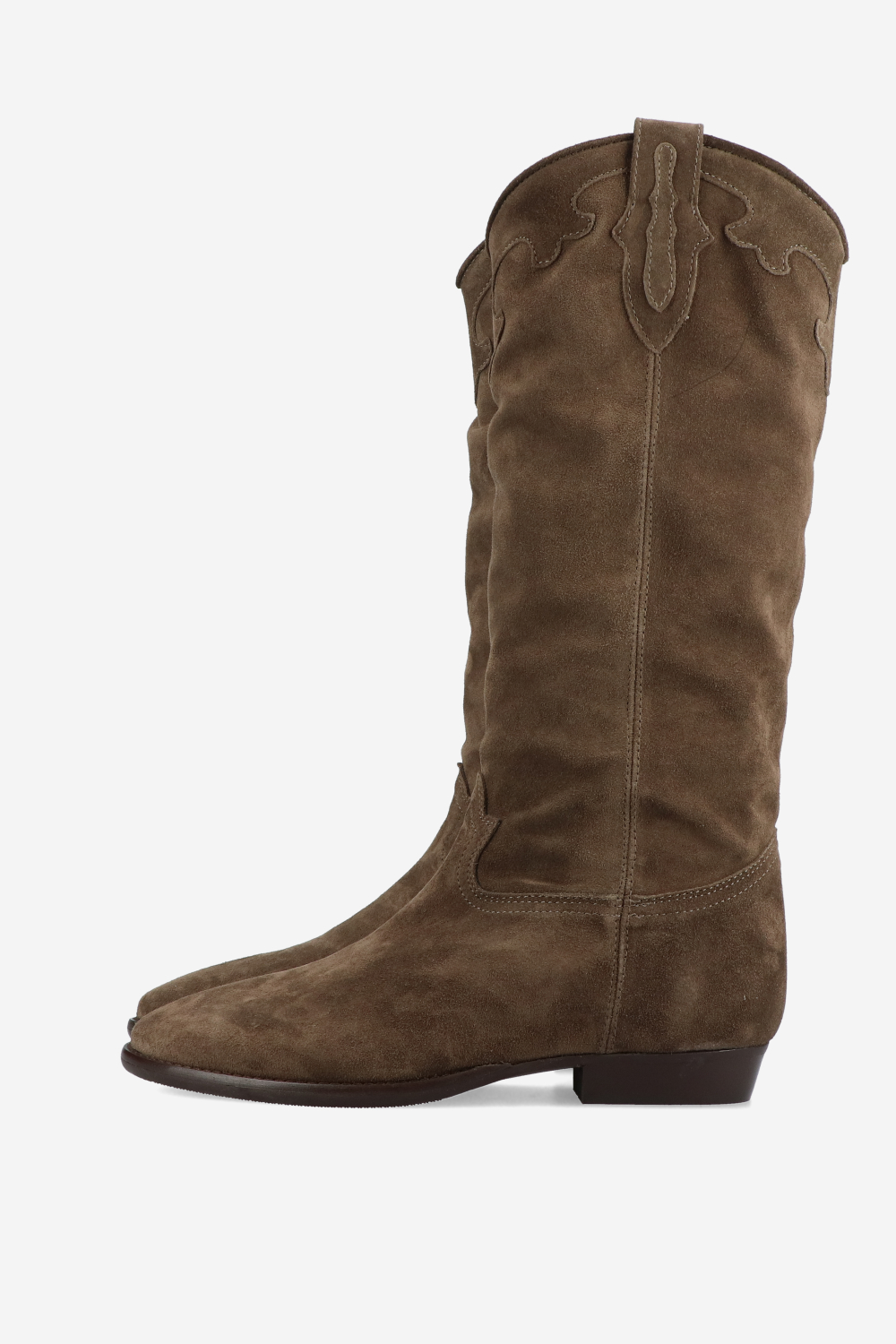 Suede cowboy boots
