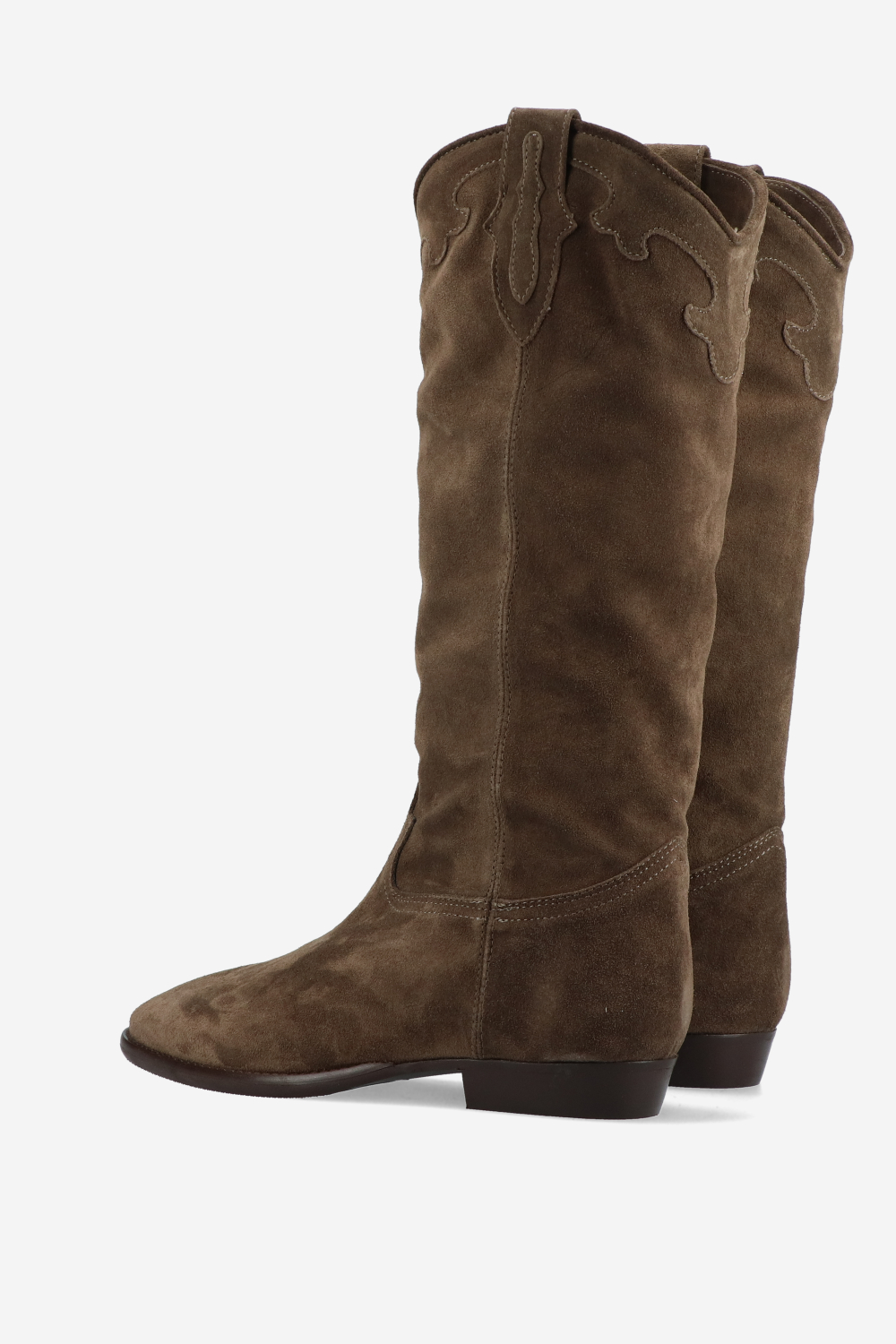Suede cowboy boots