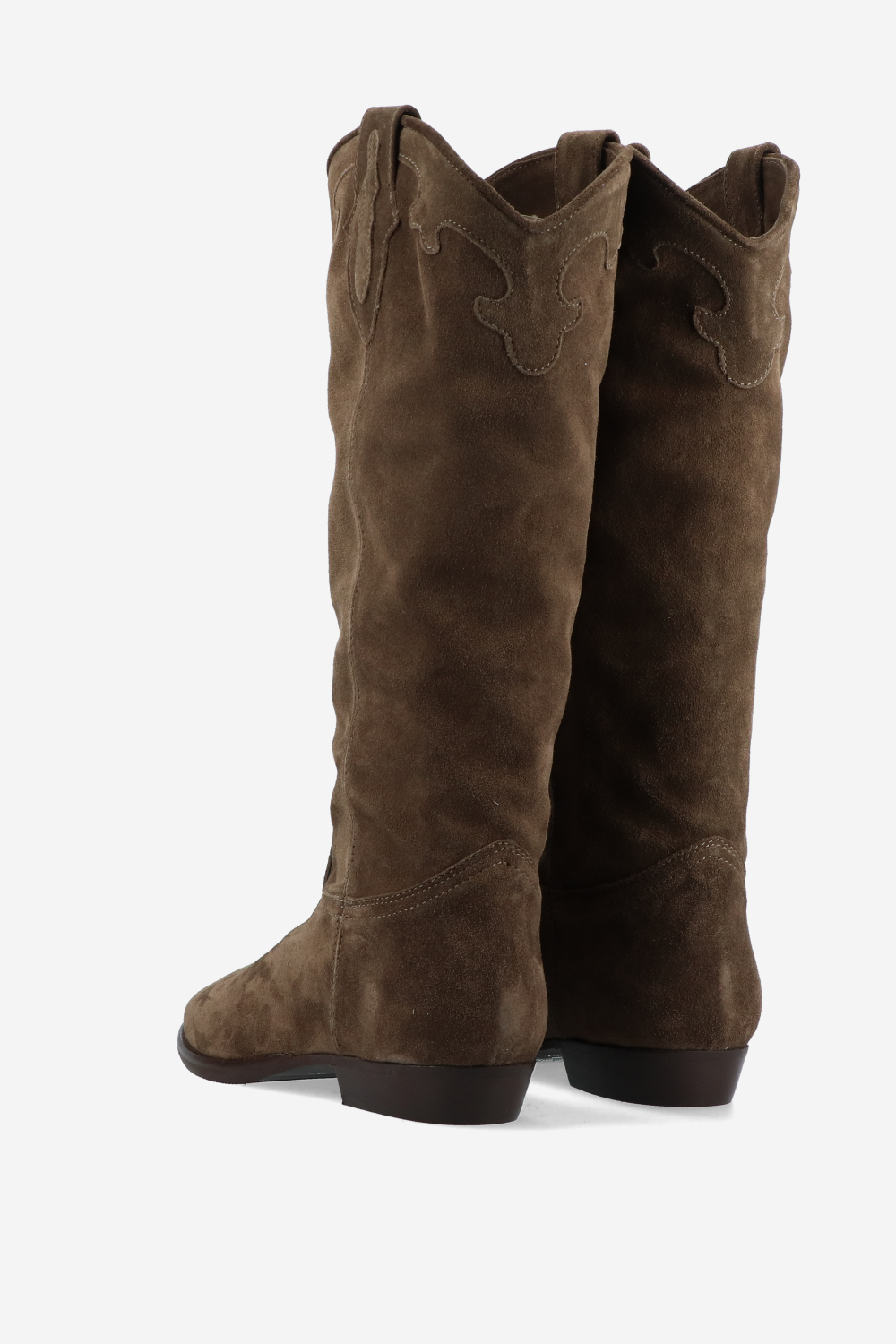 Suede cowboy boots