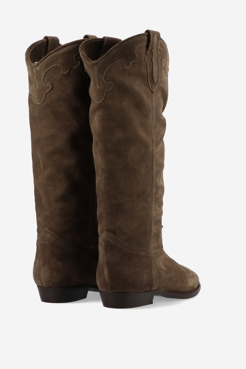 Suede cowboy boots