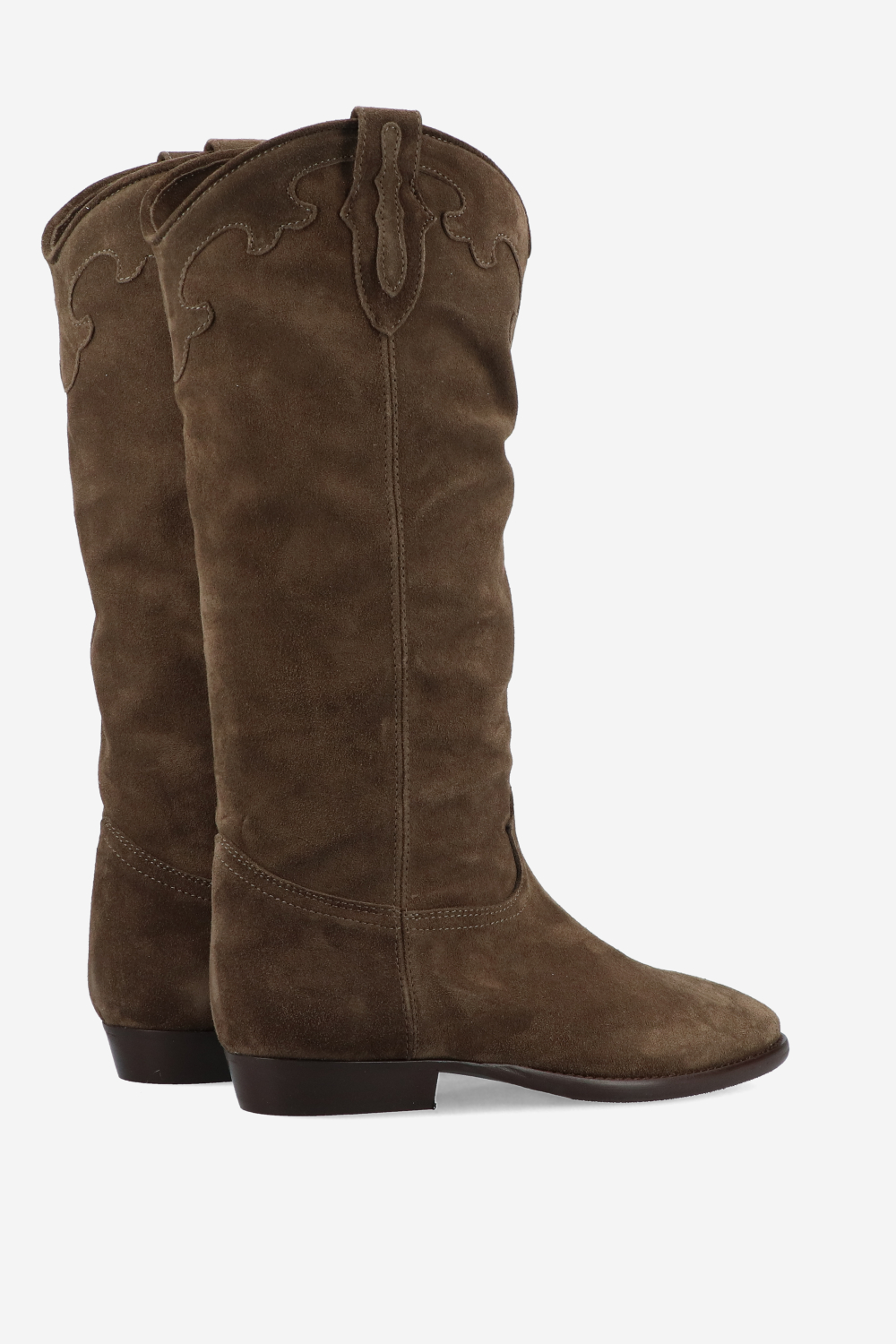 Suede cowboy boots