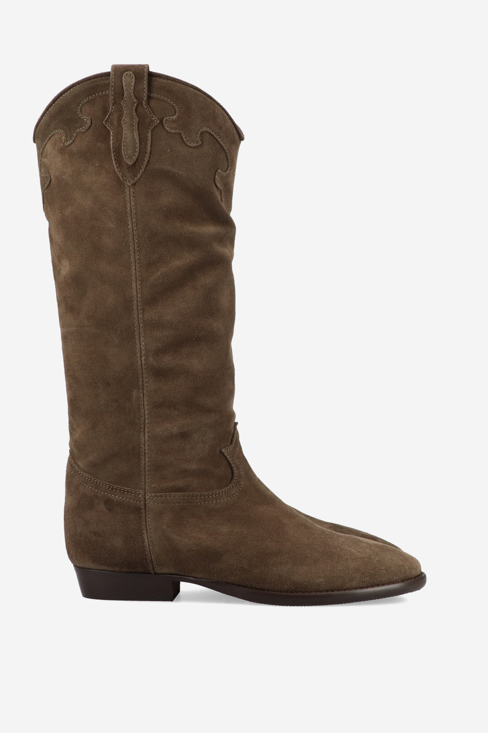 Suede cowboy boots