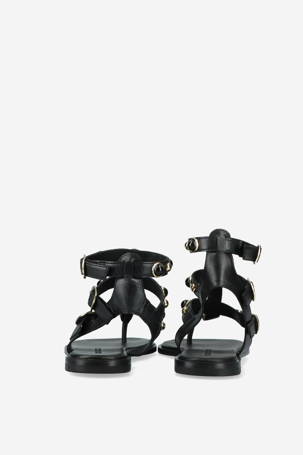 Leather embellished sandals