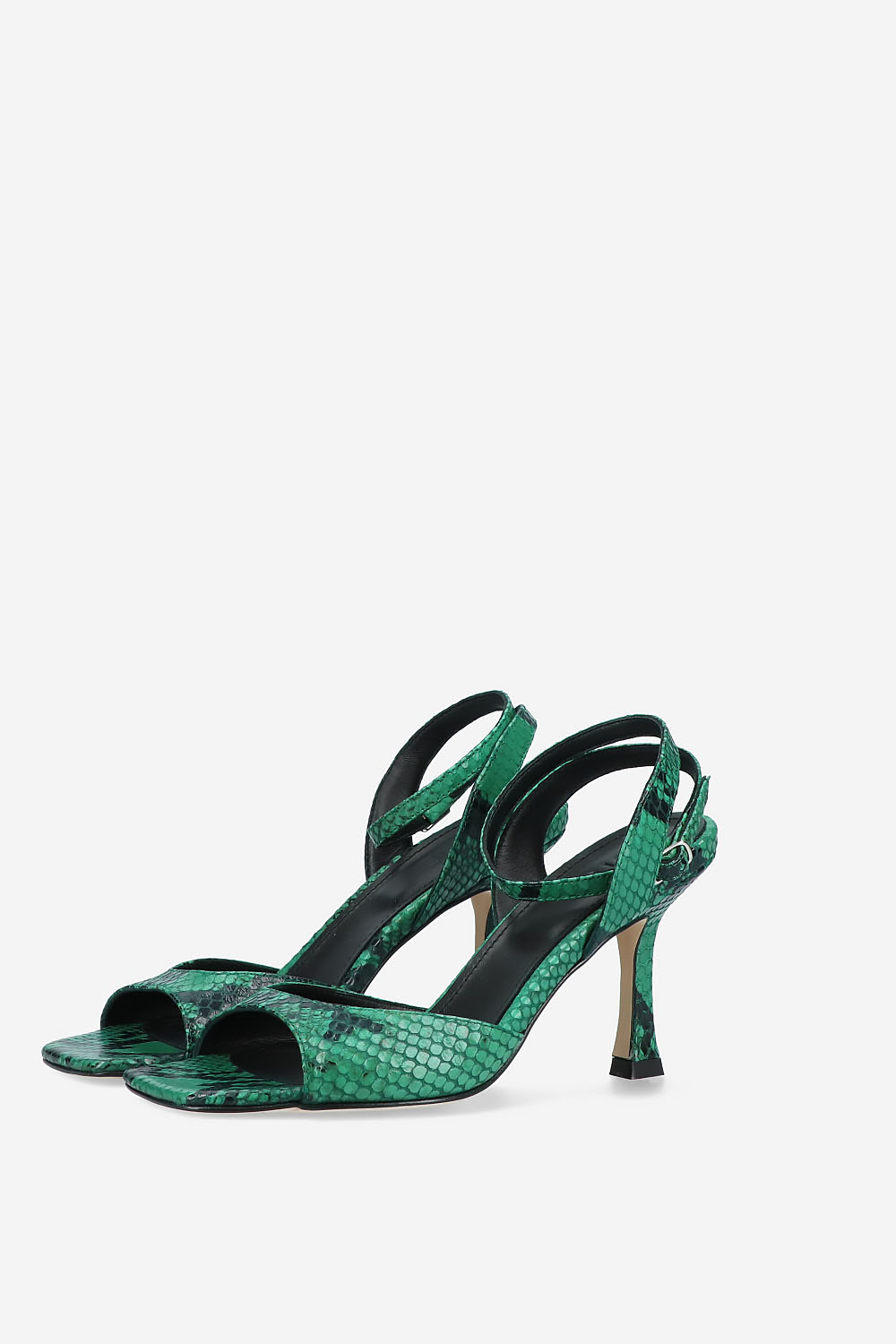 Dial Drunk pyhon leather heeled sandals