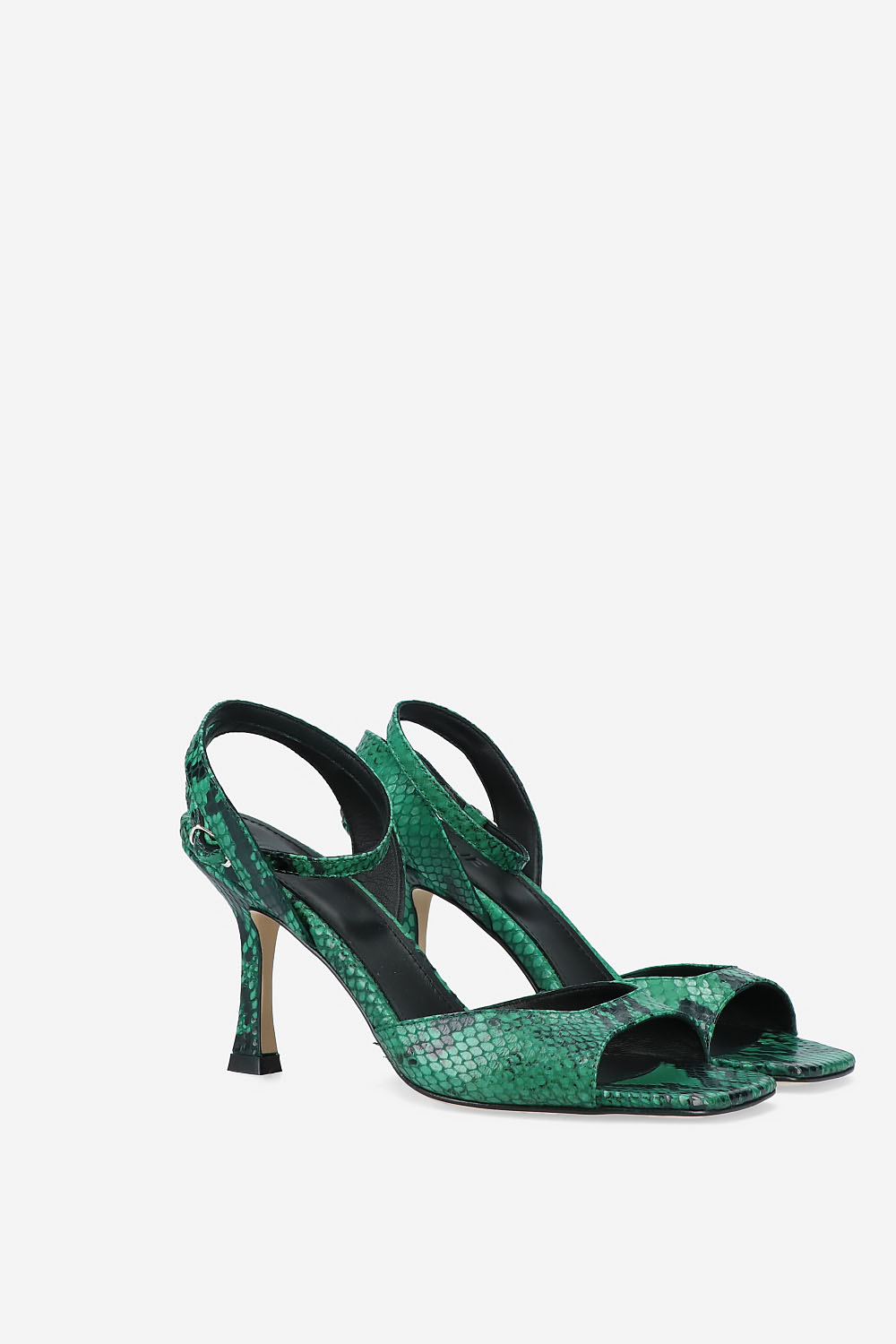 Rotue - Dial Drunk pyhon leather heeled sandals