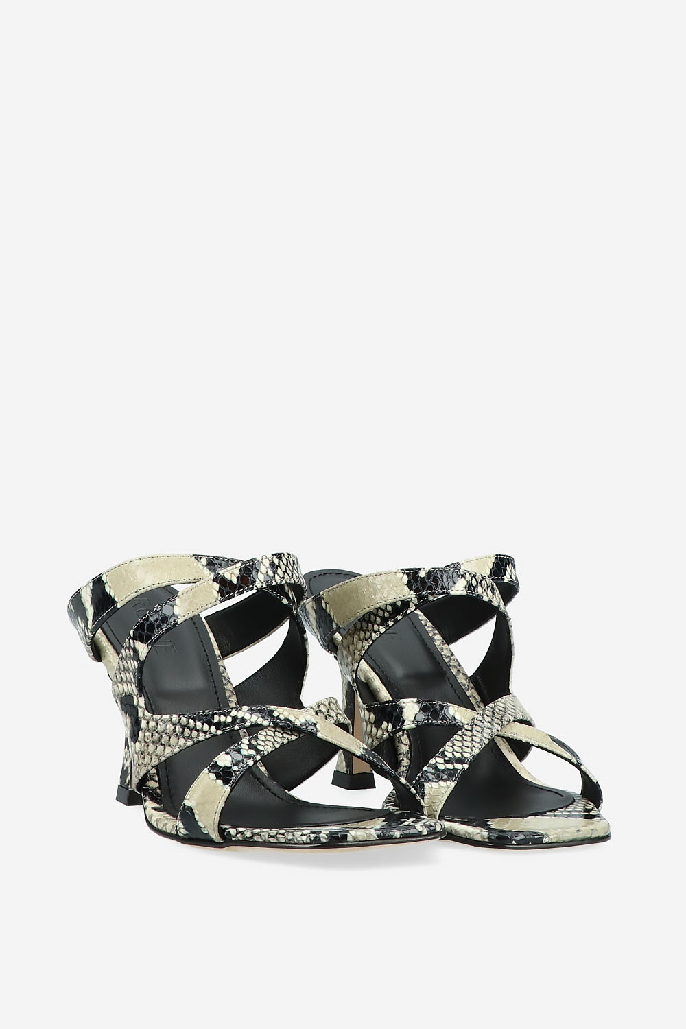 Go Flex python leather heeled sandals