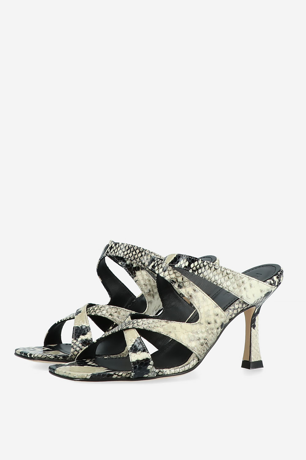 Go Flex python leather heeled sandals