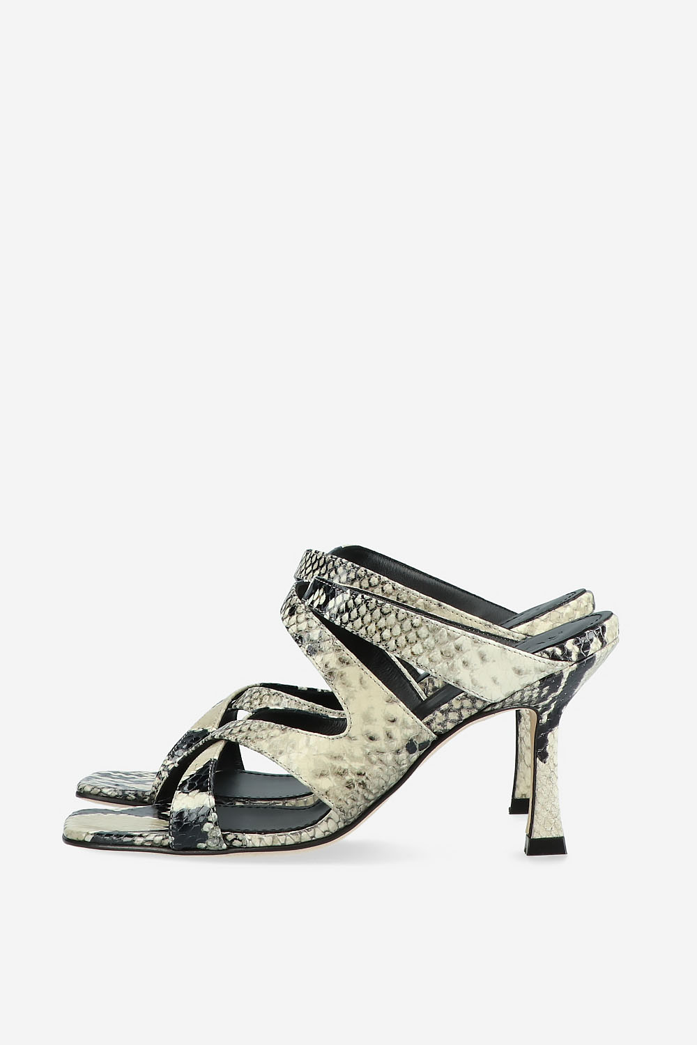 Go Flex python leather heeled sandals