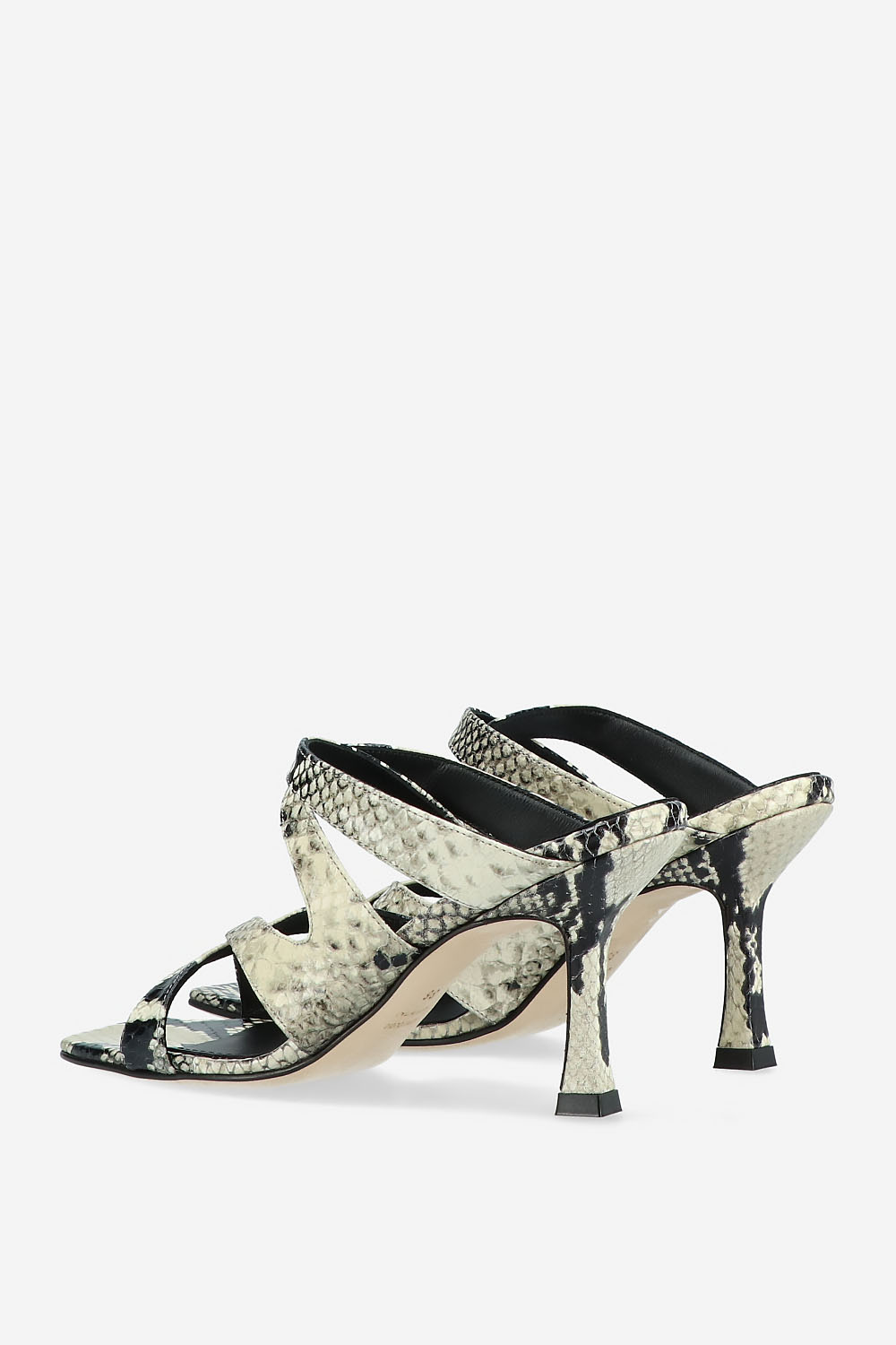 Go Flex python leather heeled sandals
