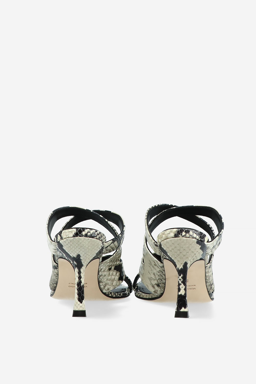 Go Flex python leather heeled sandals