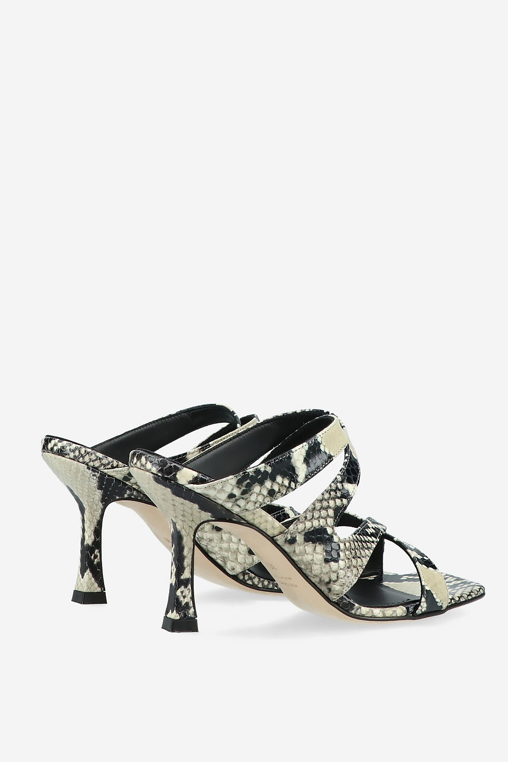 Go Flex python leather heeled sandals