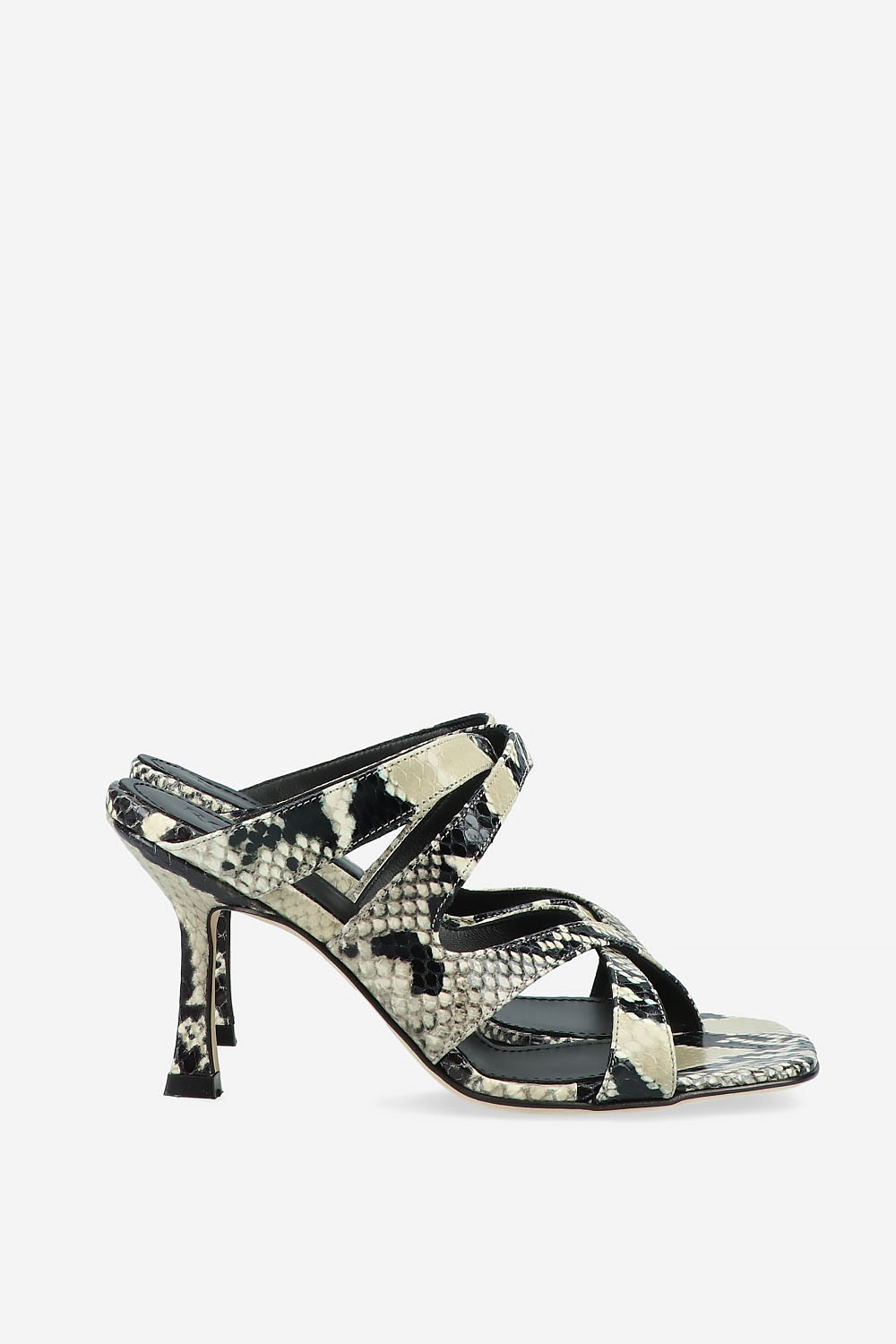 Go Flex python leather heeled sandals