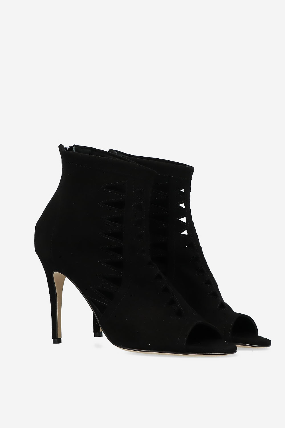 Heartless suede heels
