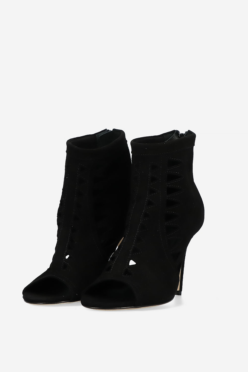 Heartless suede heels