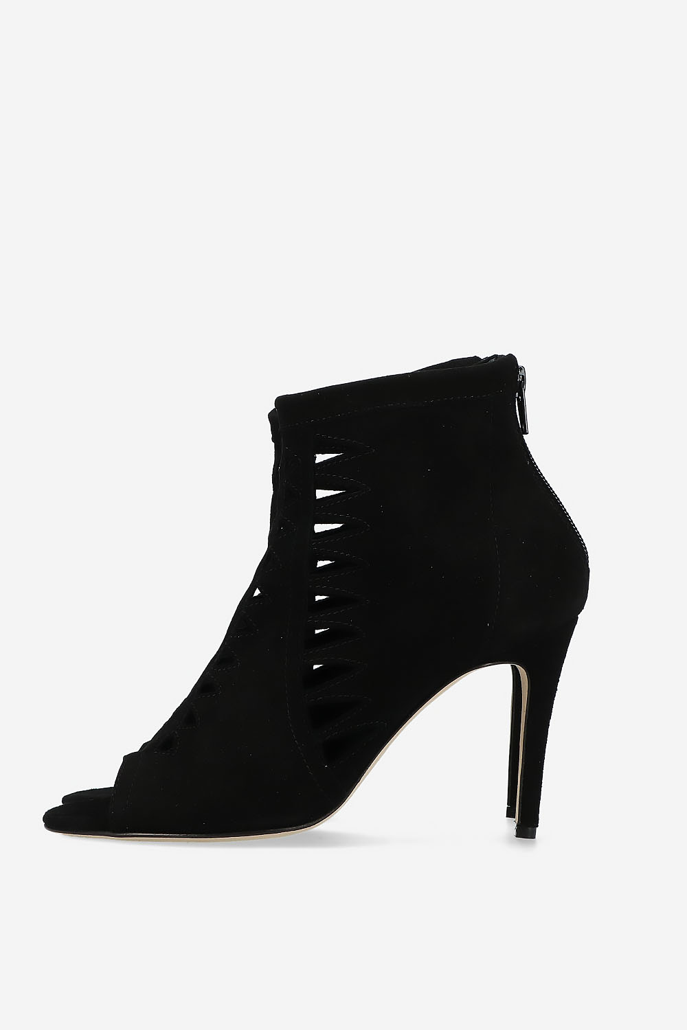 Heartless suede heels