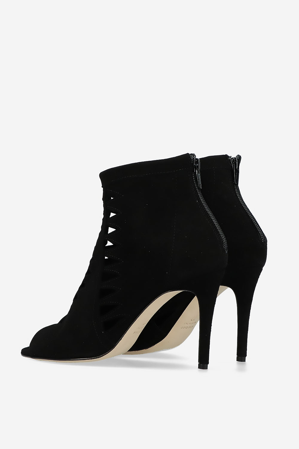 Heartless suede heels
