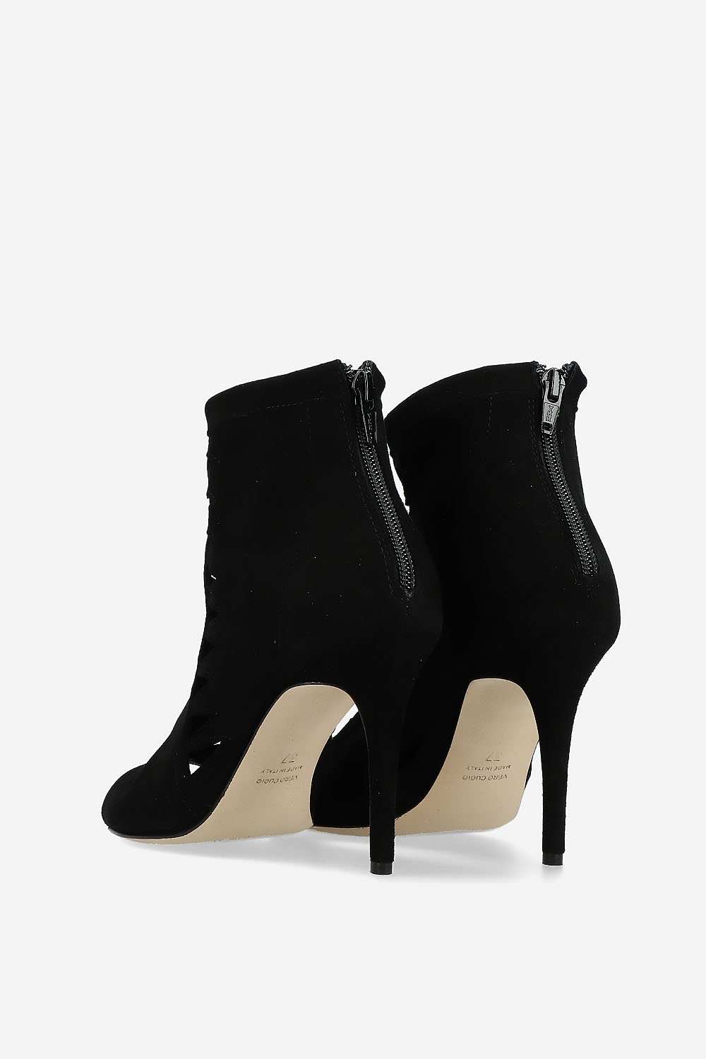 Heartless suede heels