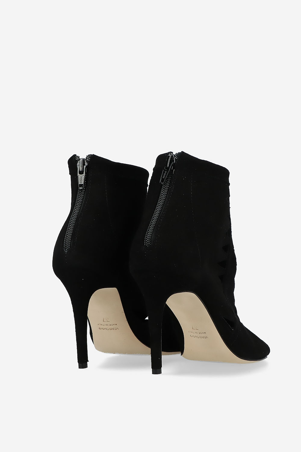 Heartless suede heels