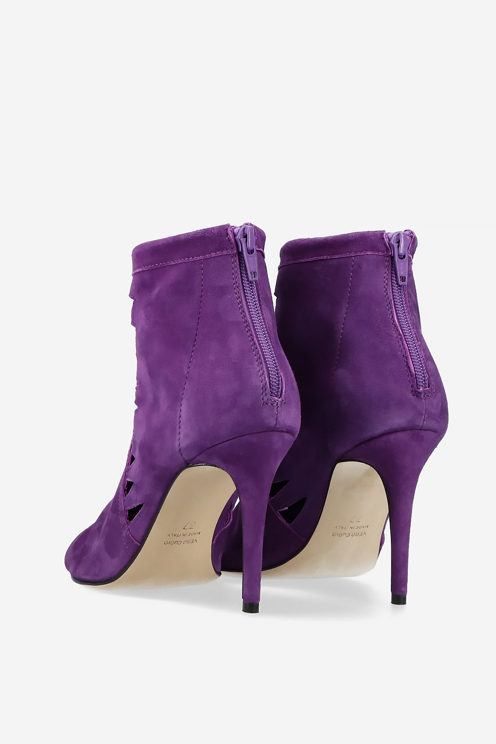 Heartless suede heels