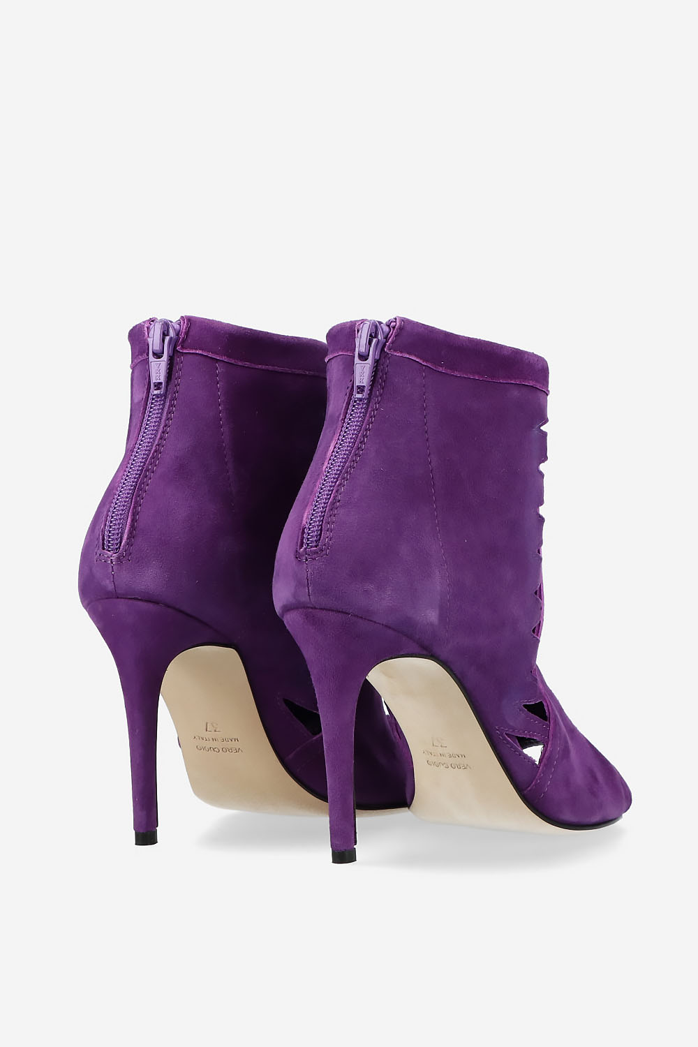 Heartless suede heels
