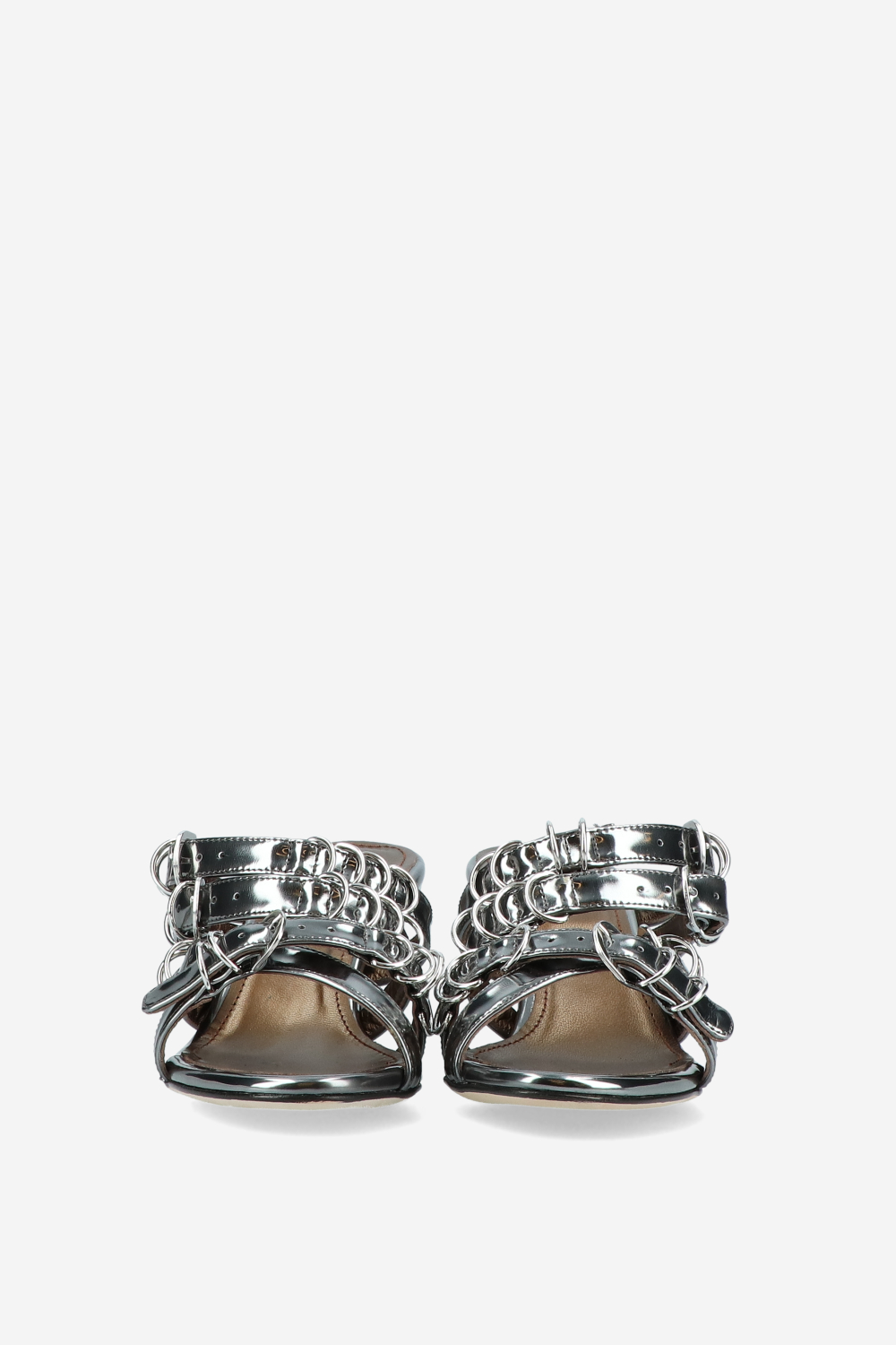 Savage metallic leather sandals