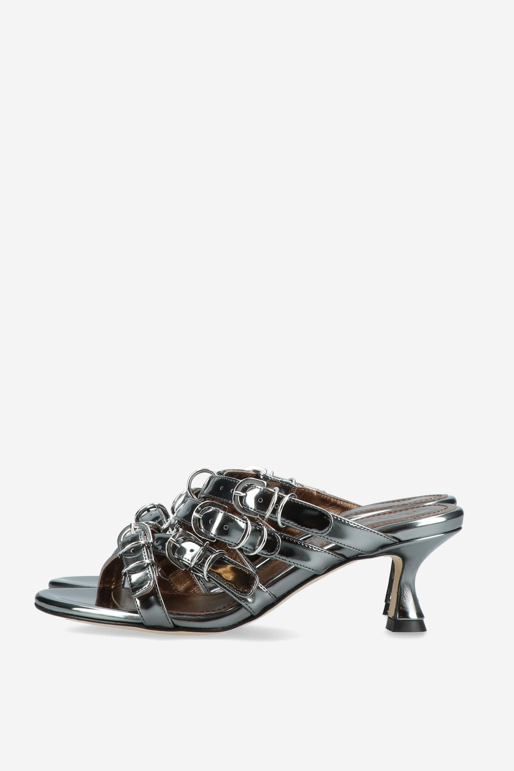 Savage metallic leather sandals