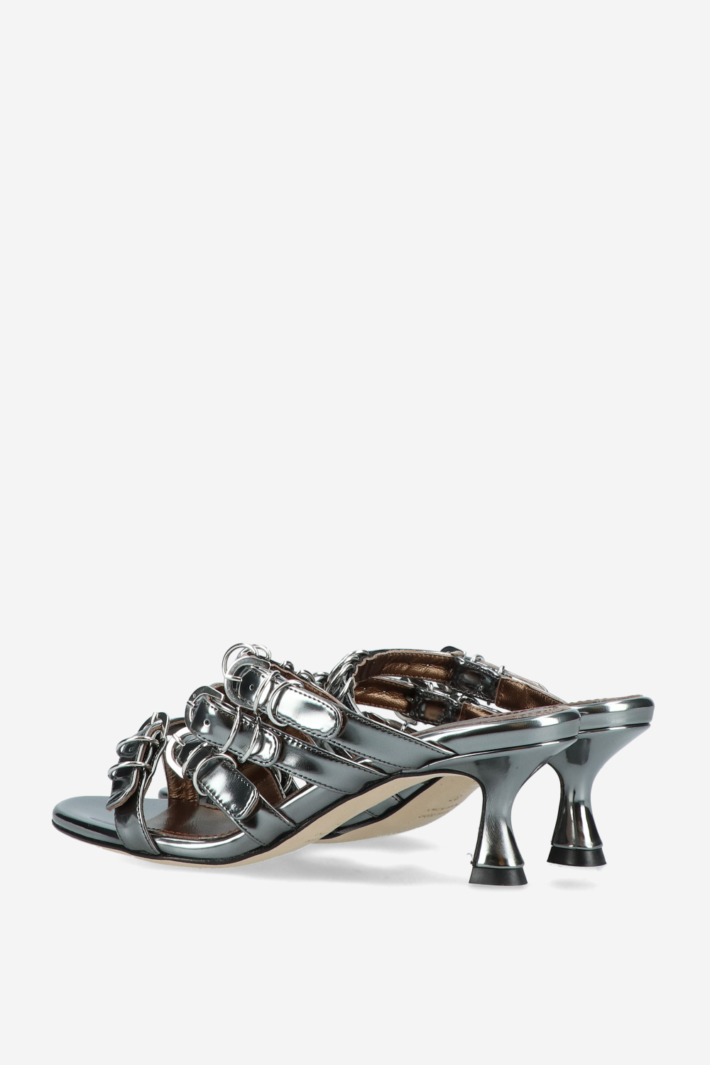 Savage metallic leather sandals