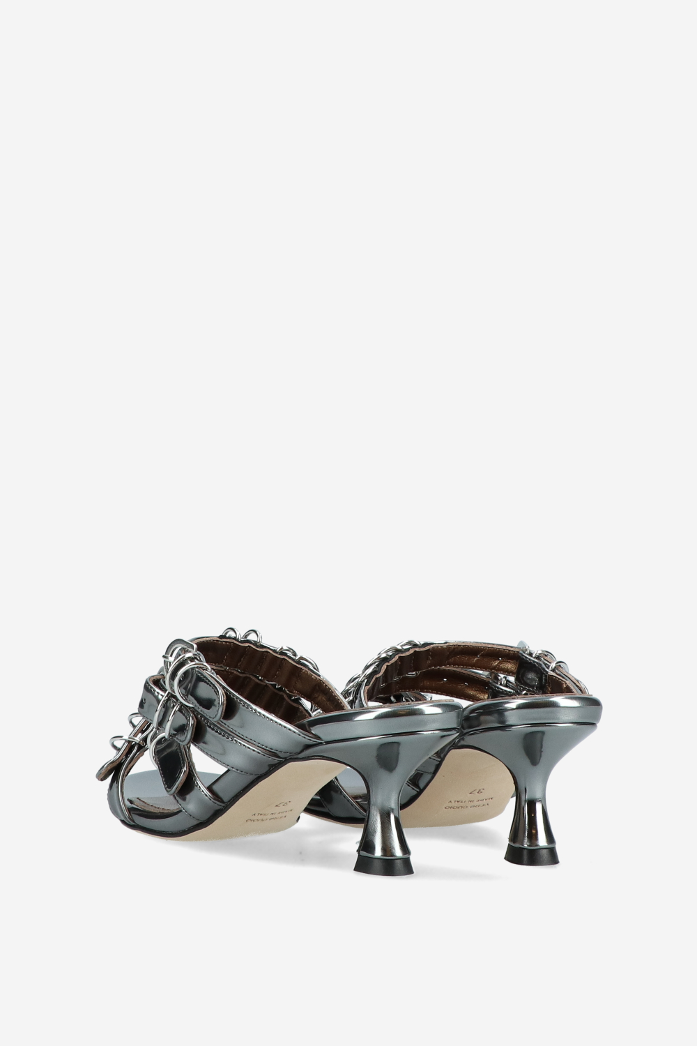 Savage metallic leather sandals