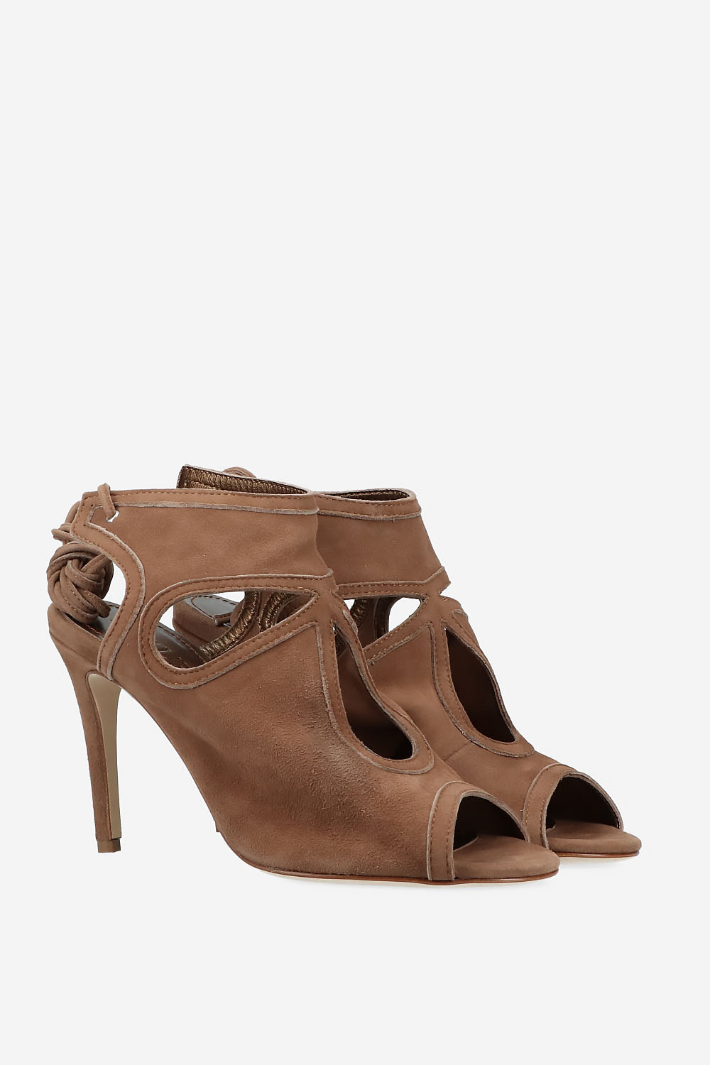 Red Flags suede heels