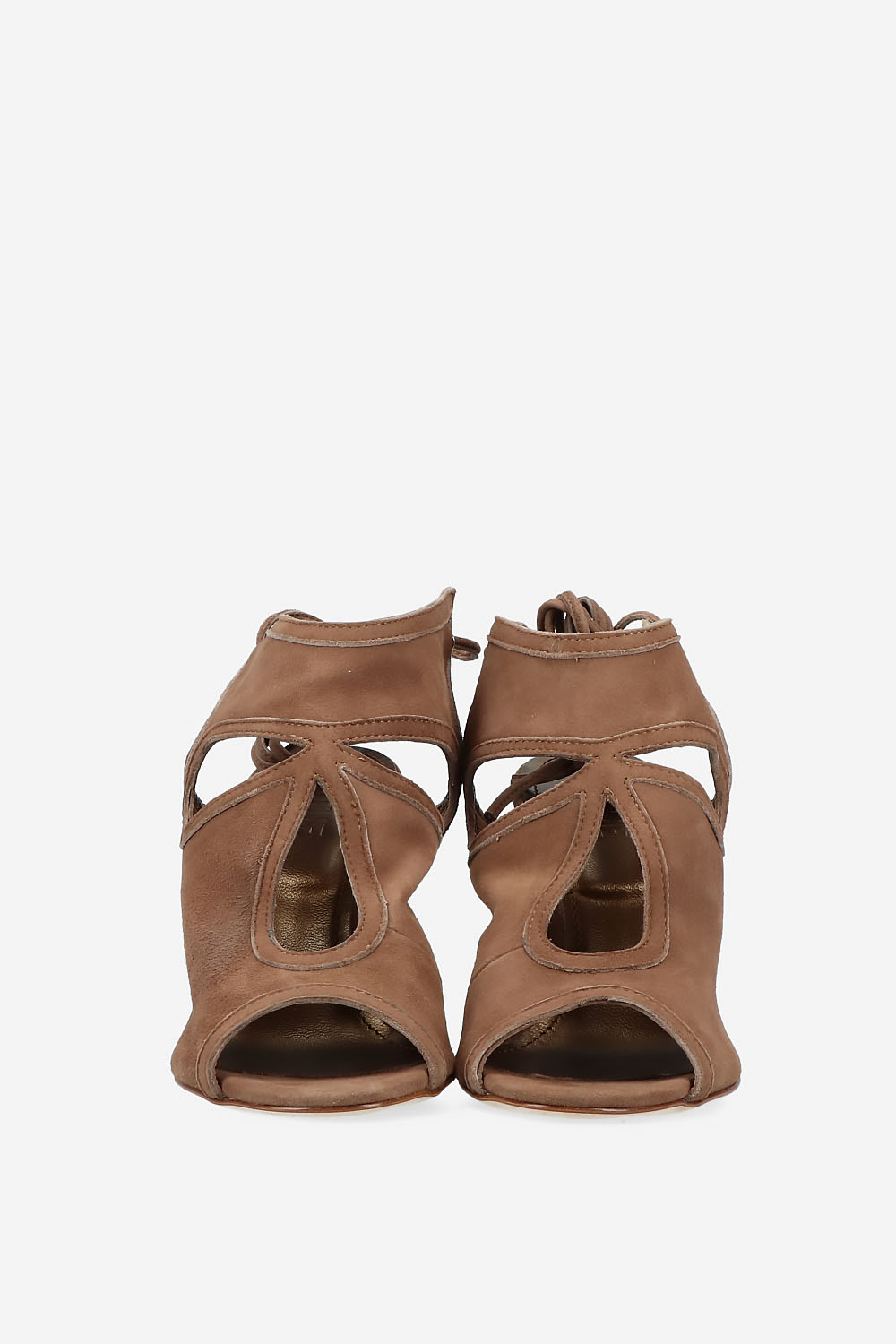 Red Flags suede heels