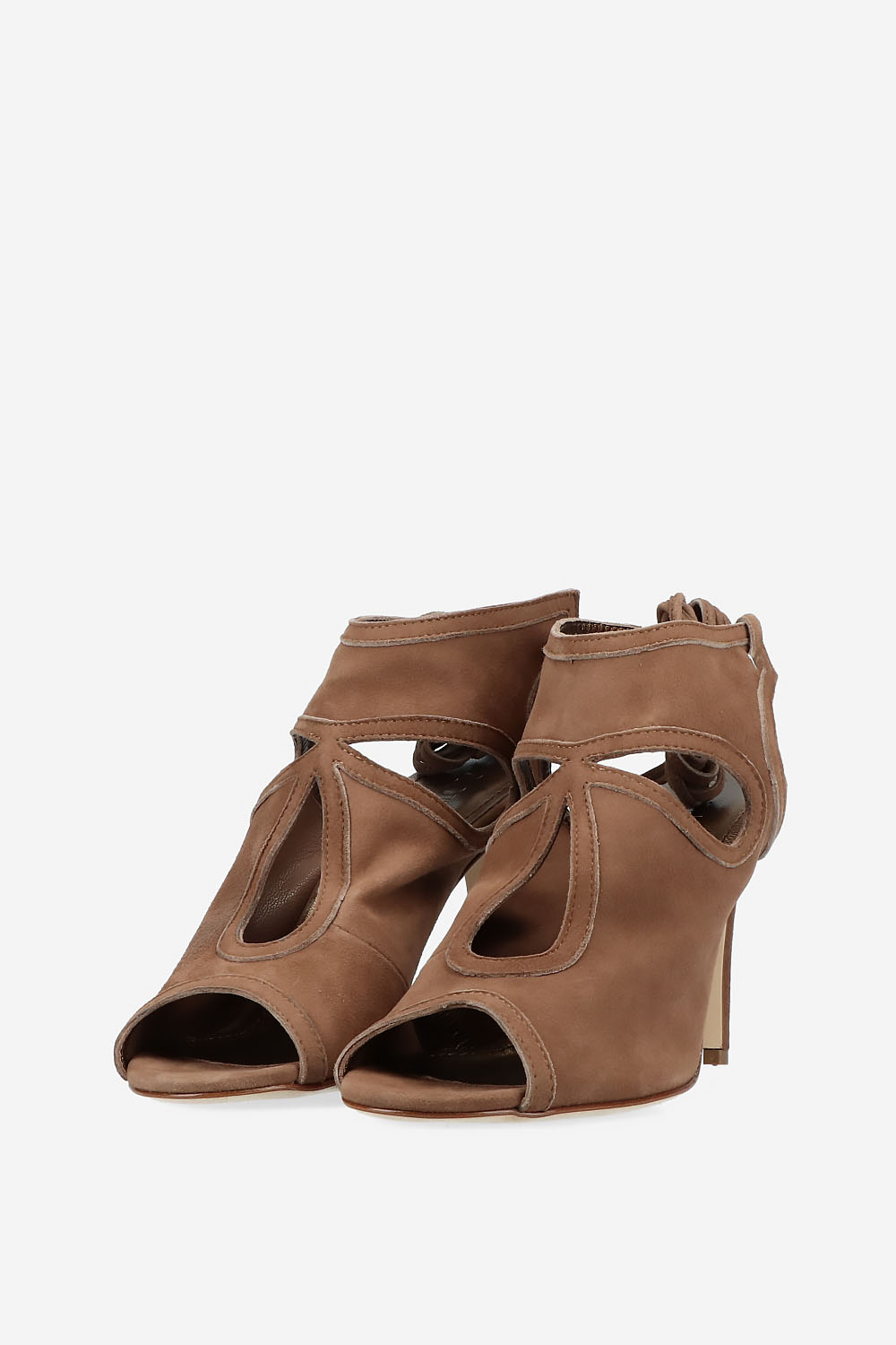 Red Flags suede heels