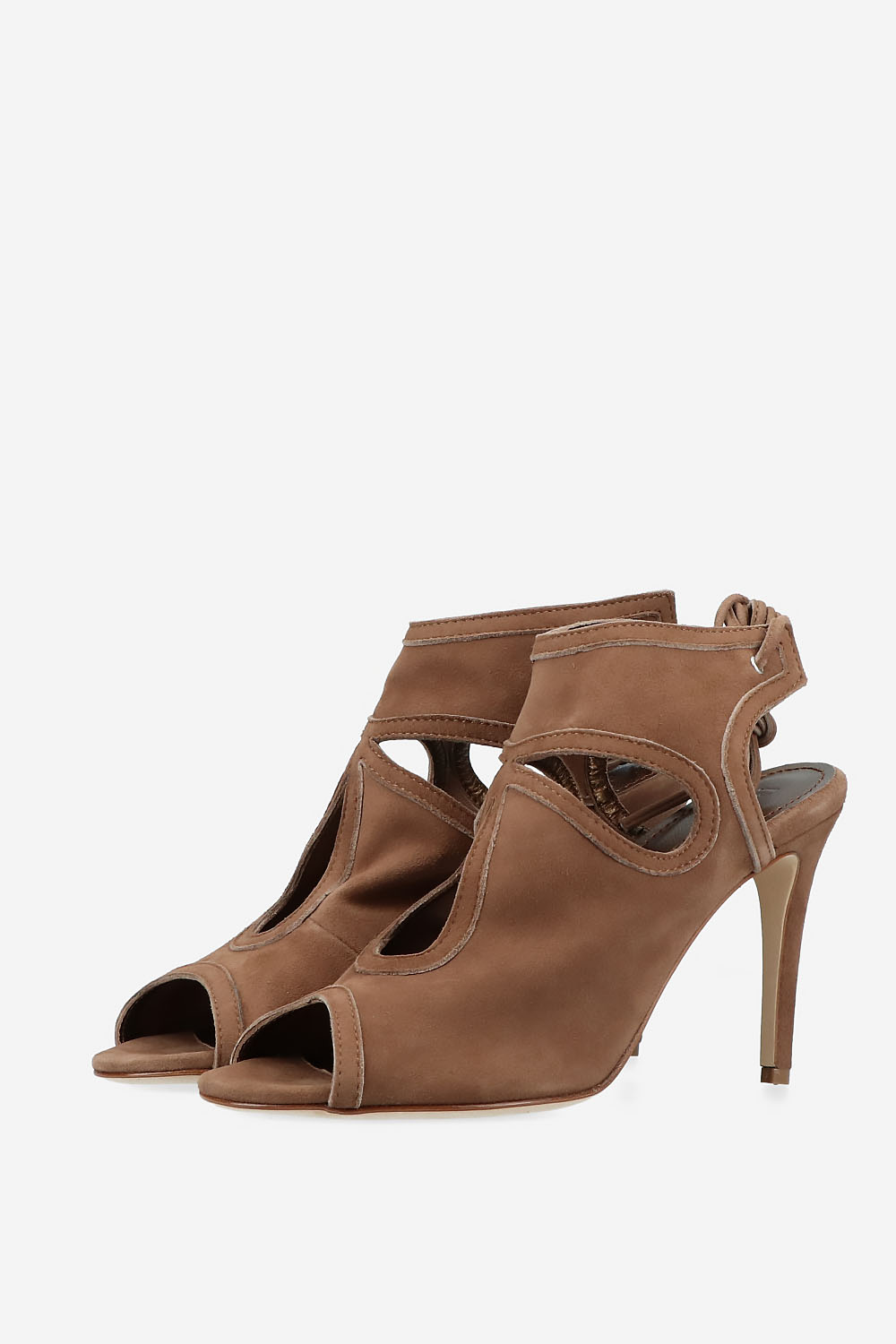 Red Flags suede heels