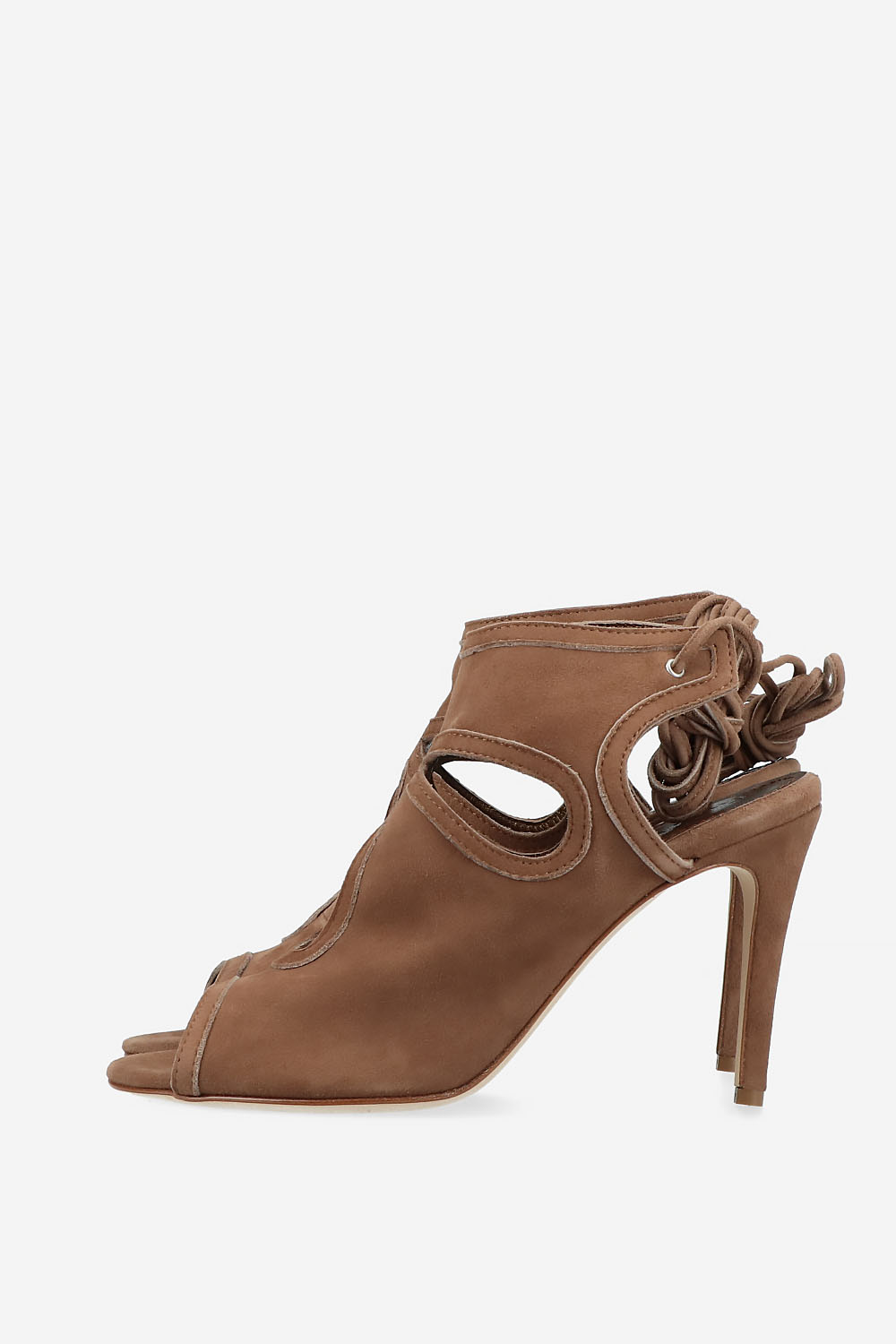 Red Flags suede heels