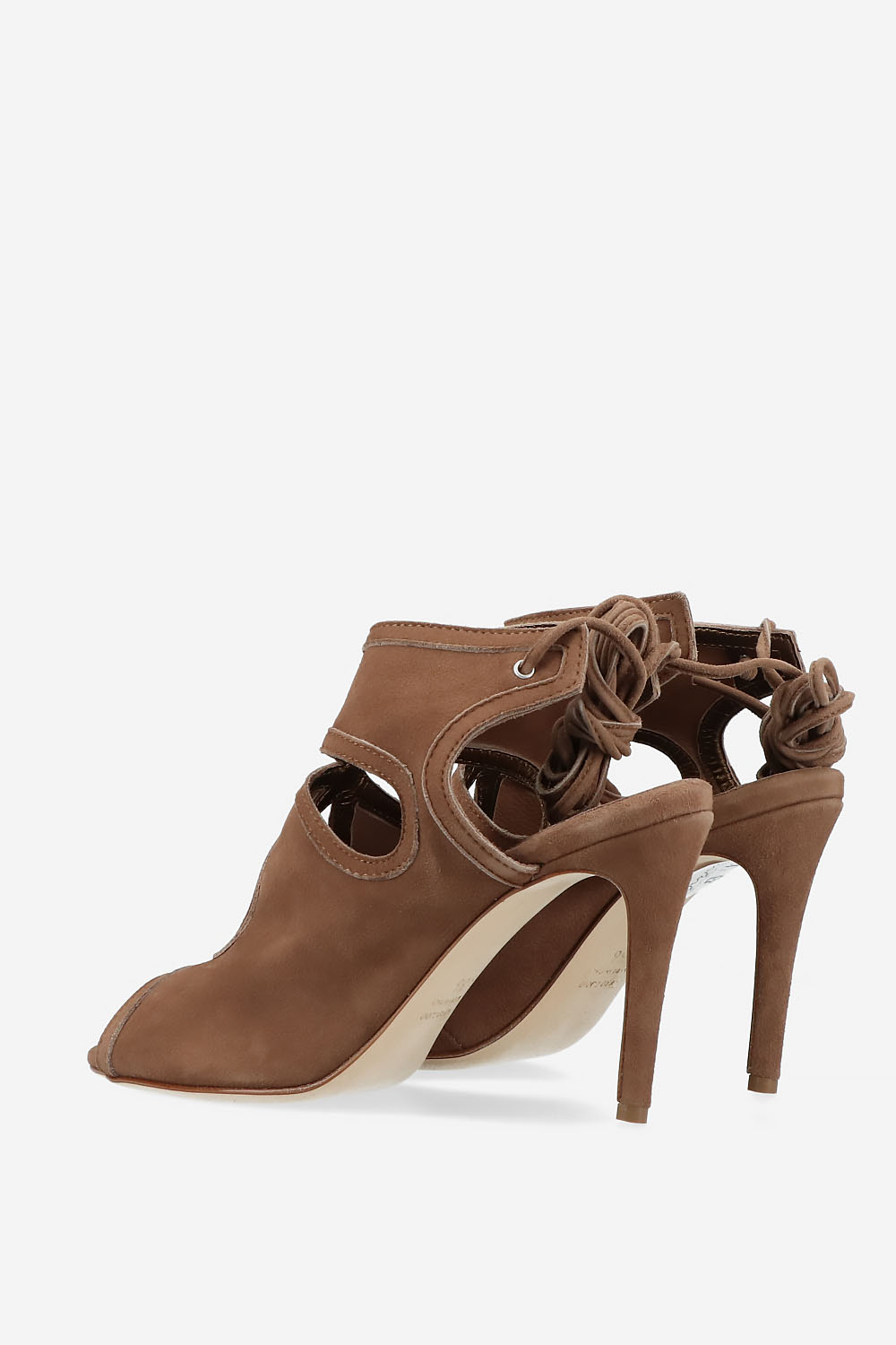 Red Flags suede heels