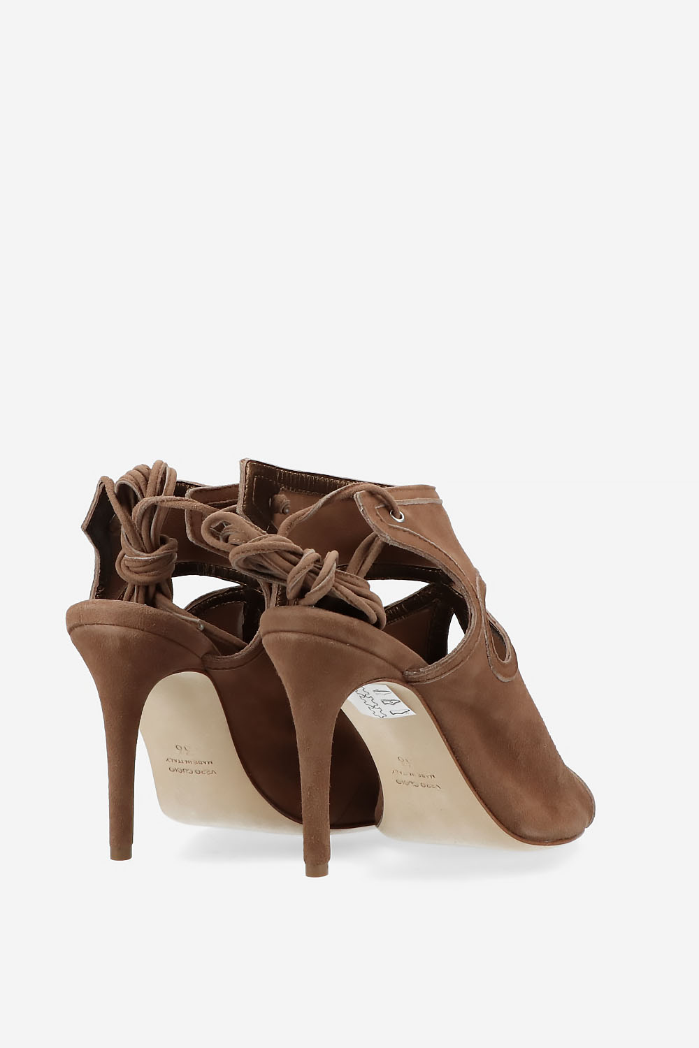 Red Flags suede heels