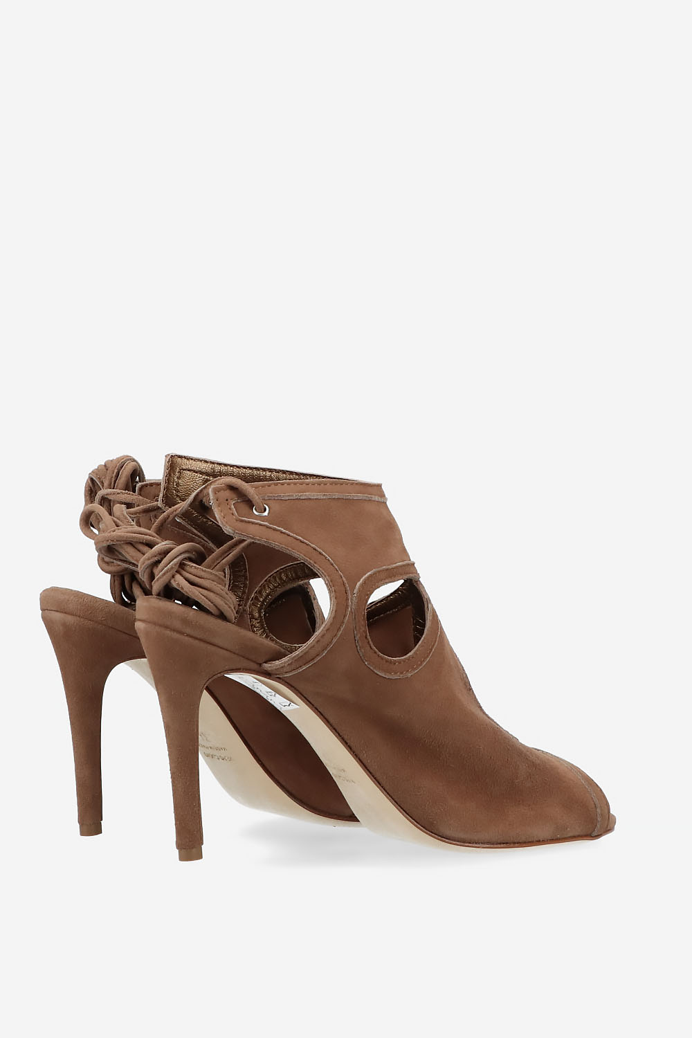 Red Flags suede heels