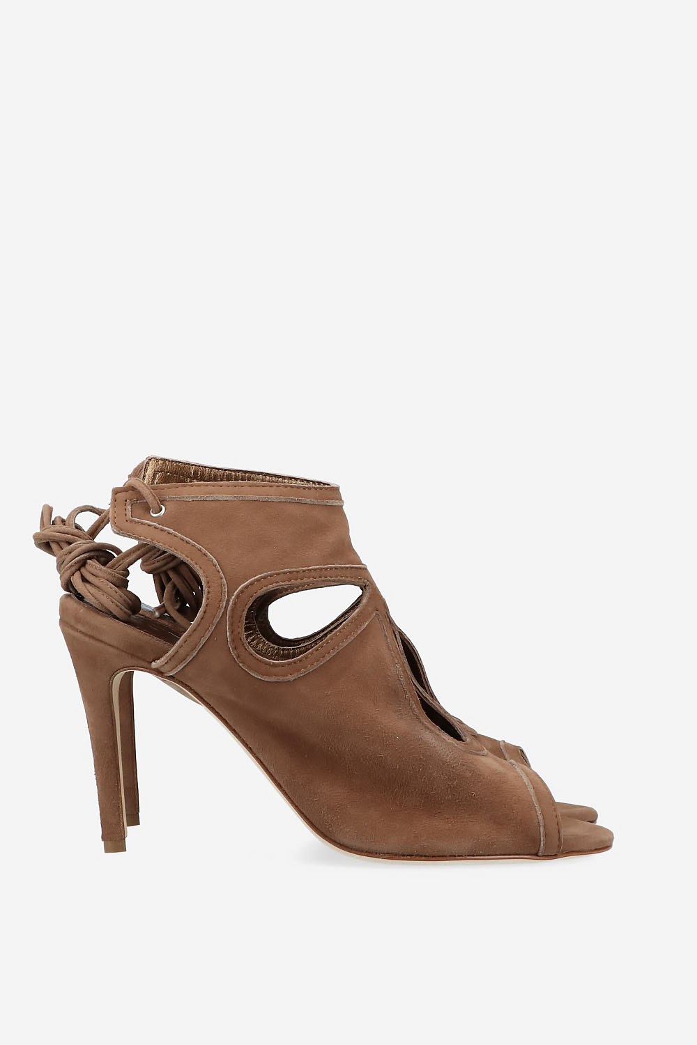 Red Flags suede heels