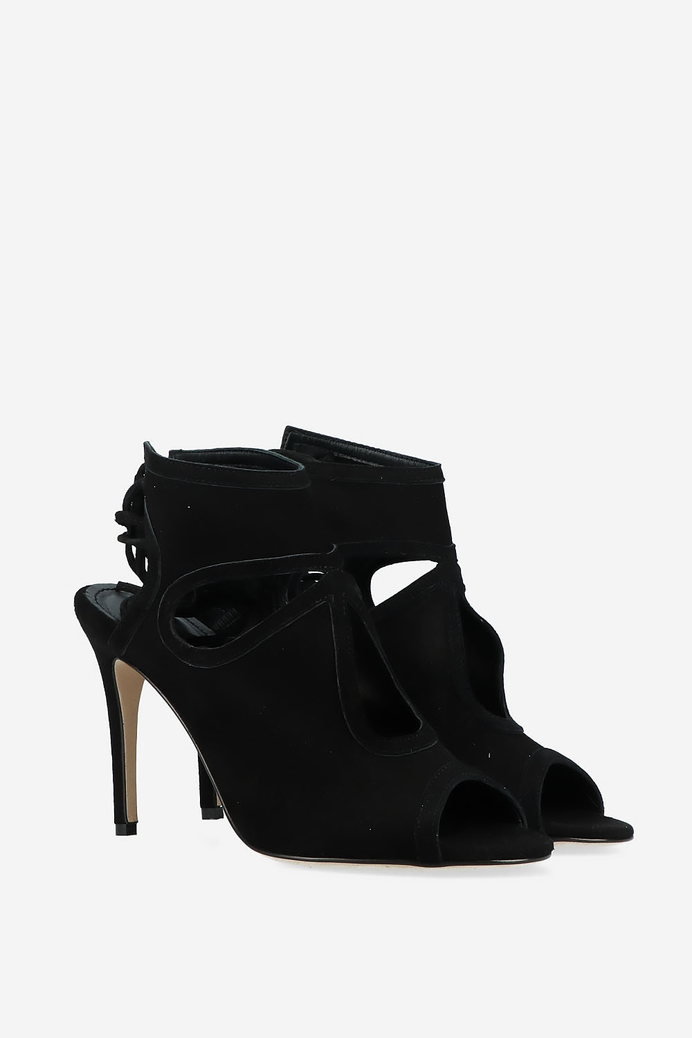 Red Flags suede heels