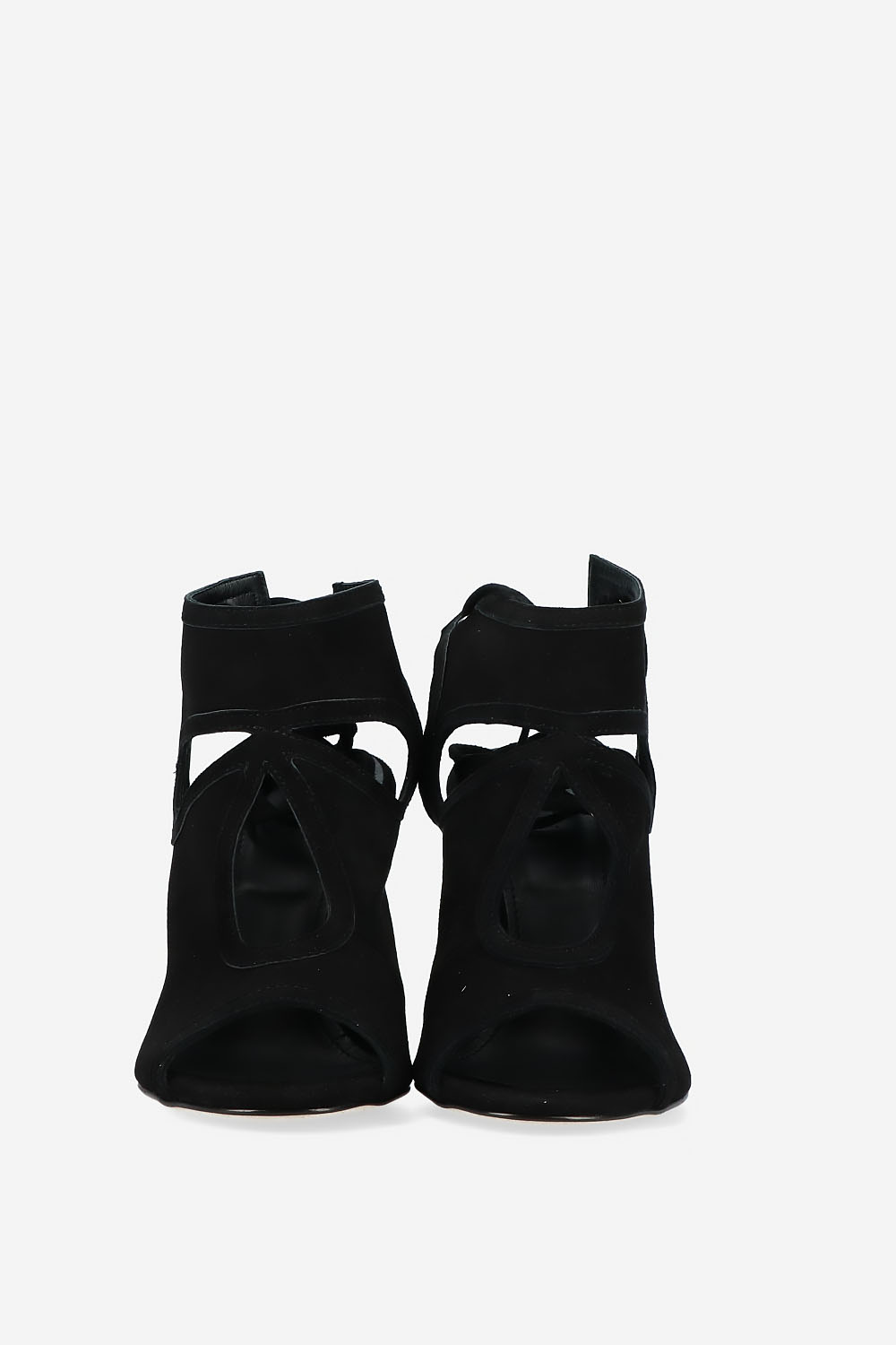 Red Flags suede heels