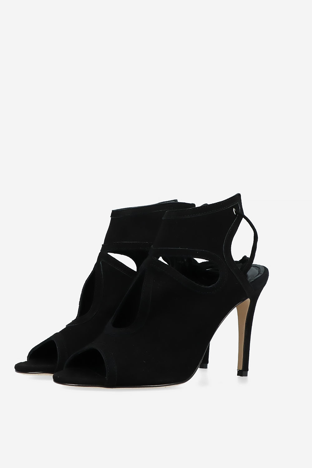 Red Flags suede heels