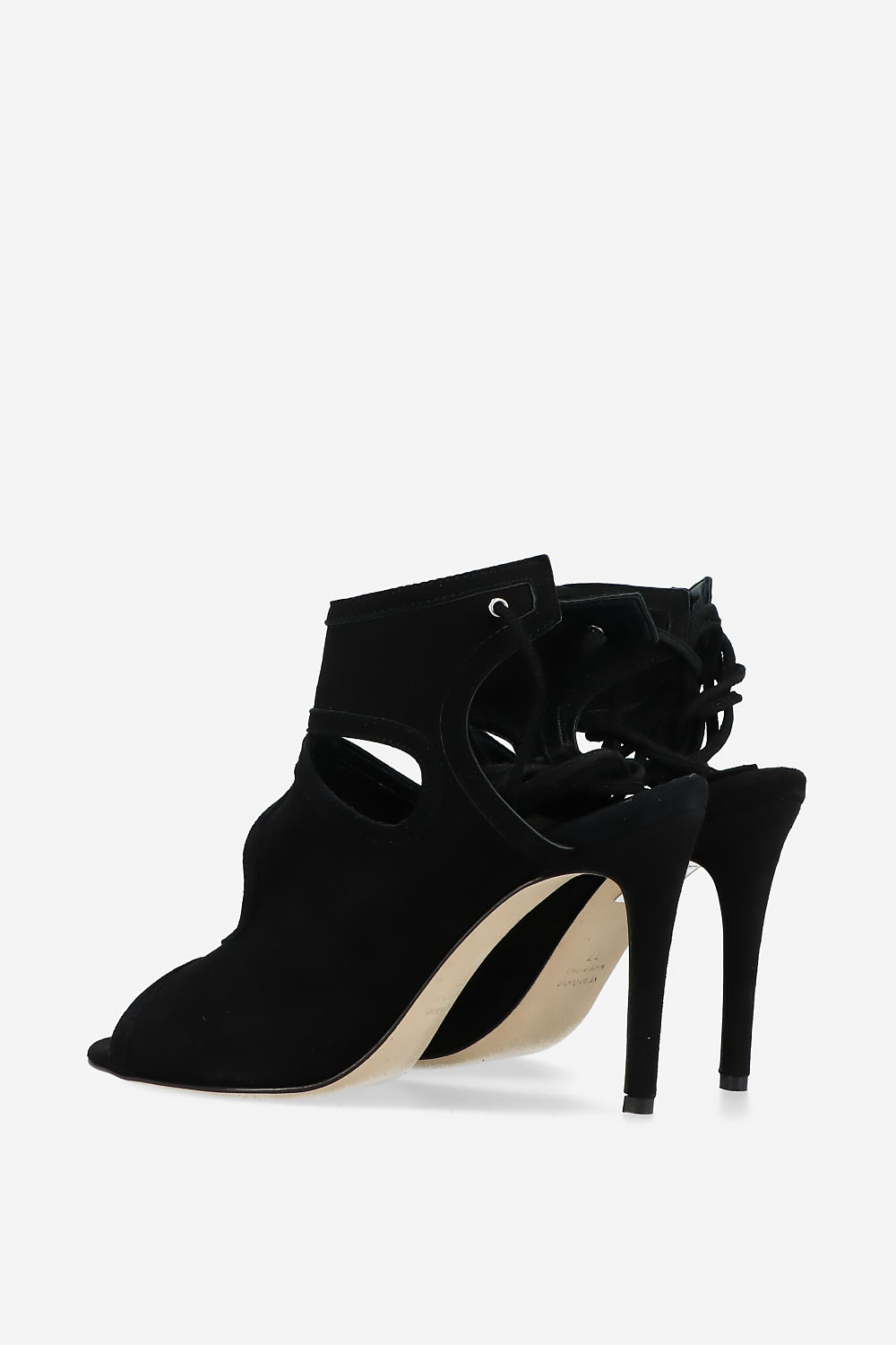 Red Flags suede heels