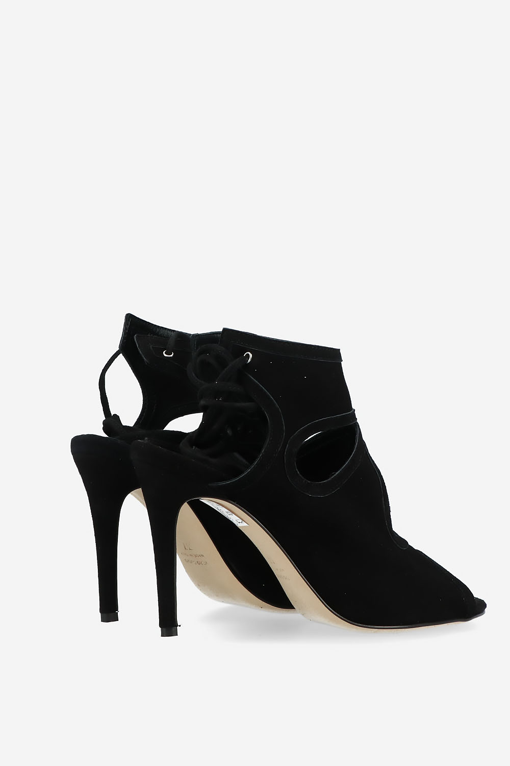 Red Flags suede heels