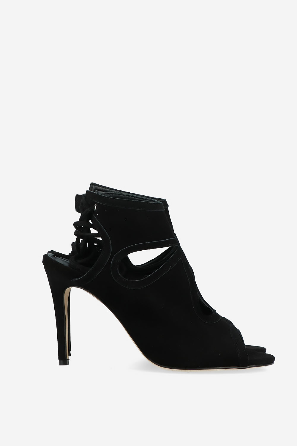 Red Flags suede heels