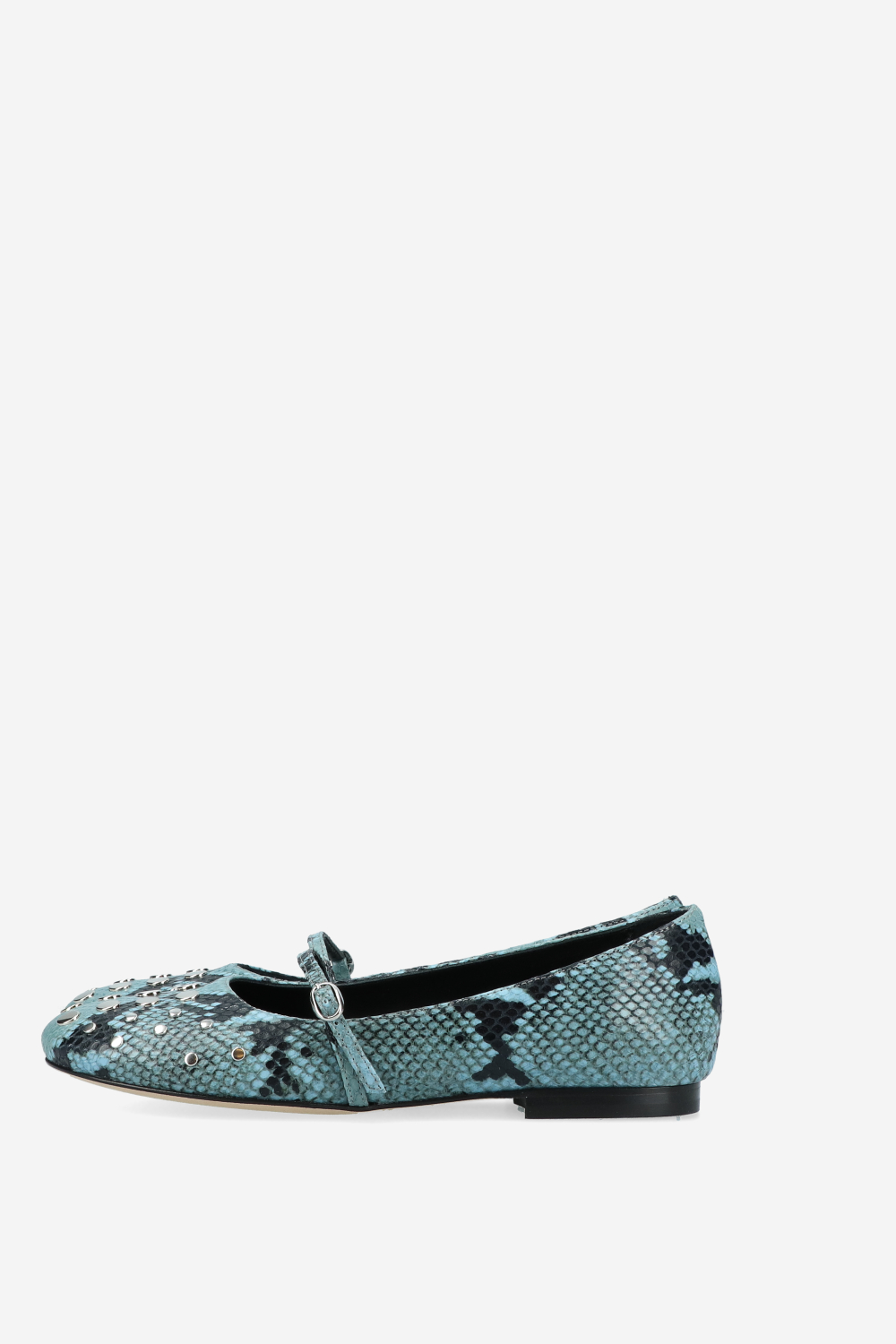 Robbery pitone studded ballerinas
