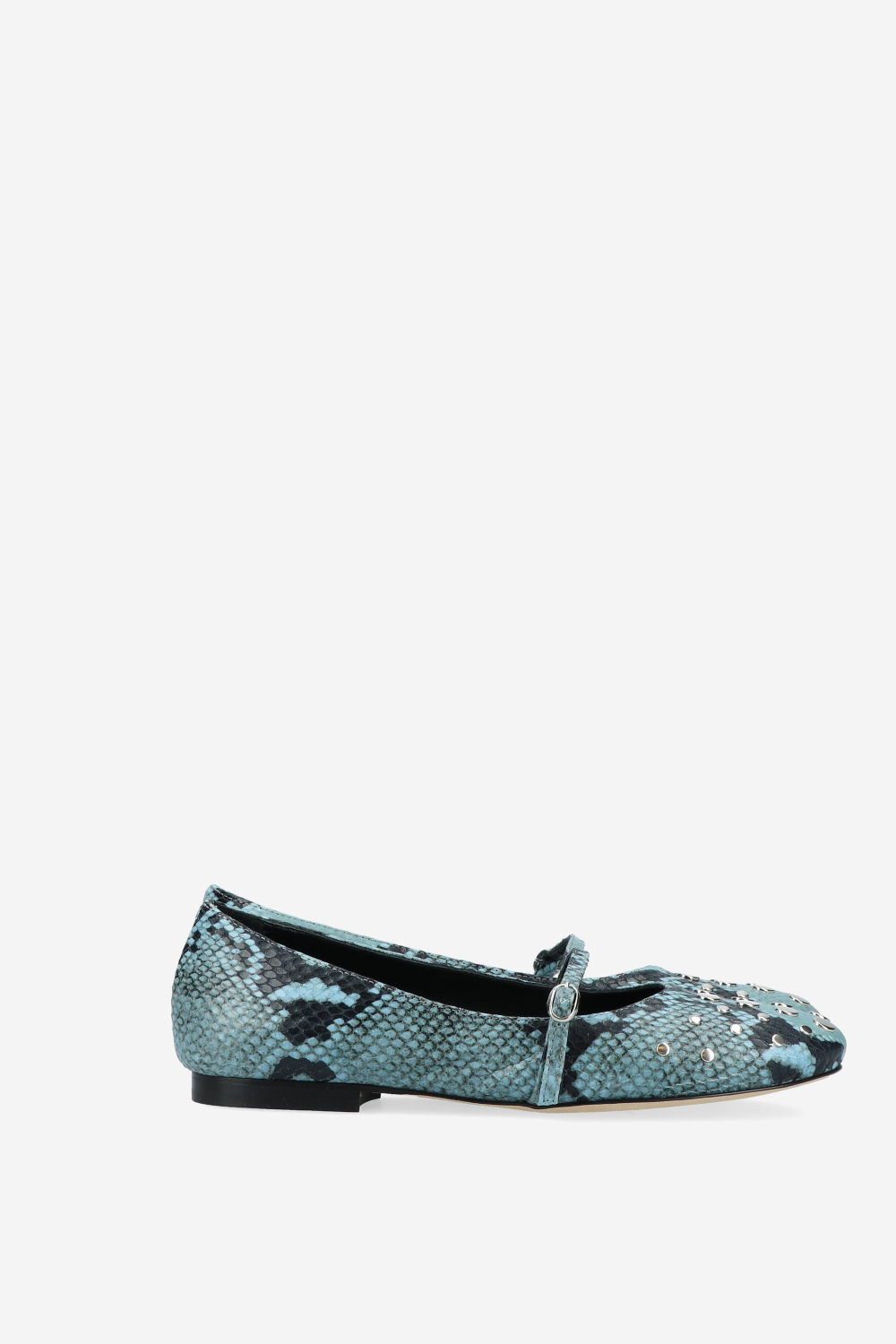 Robbery pitone studded ballerinas