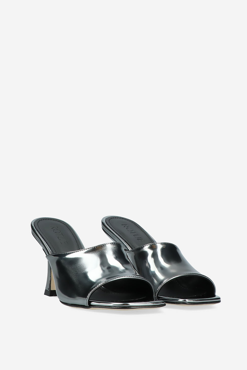 Vienna metallic leather heeled sandals